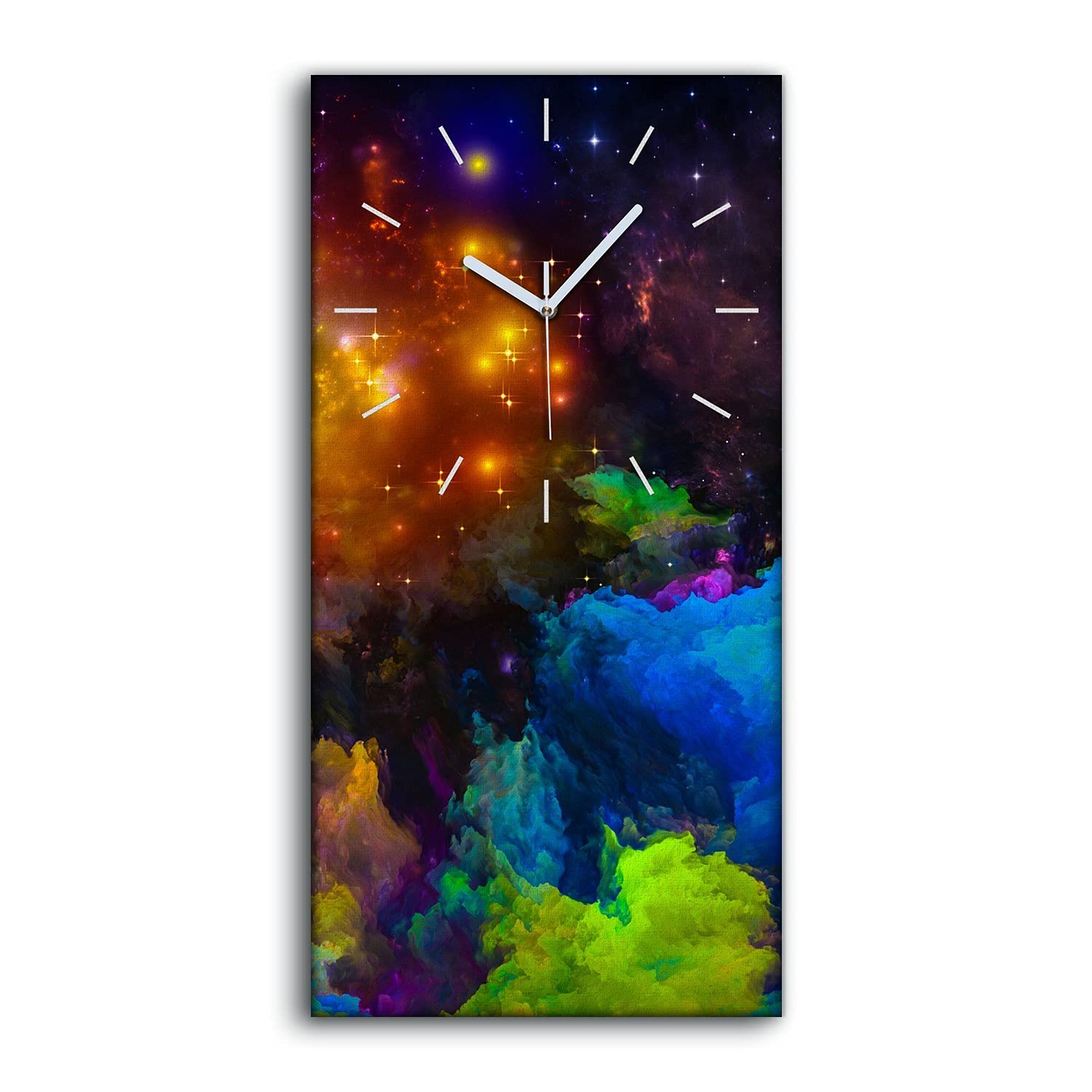 Horloge sur toile moderne 30x60cm Coloray pour créer une ambiance zen dans votre chambre