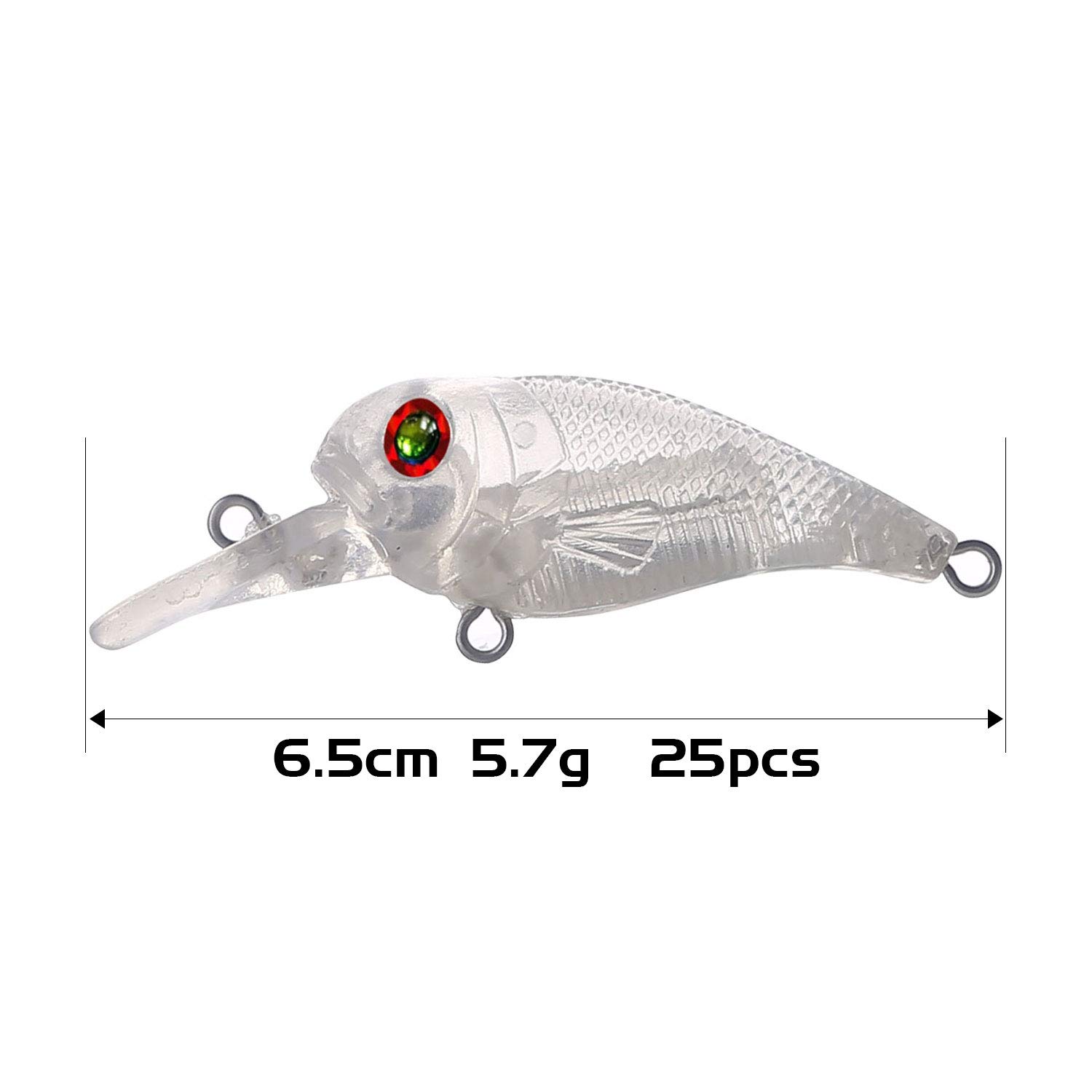 FREE FISHER 25pcs Fishing Crankbait Blanks,Unpainted Fishing...