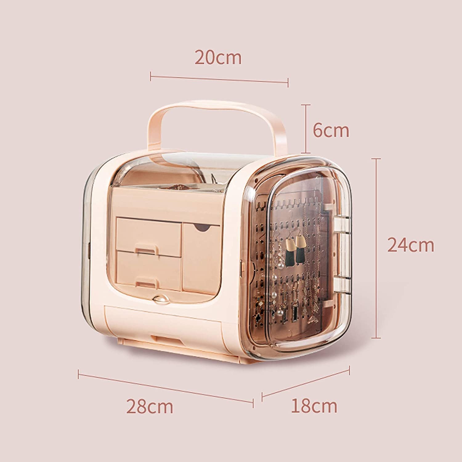 Caja De Joyería Caja Organizadora De Joyería Para Mujer, Soporte De Joyería De Exhibición De Alta Capacidad De 4 Capas Para Pendiente, Anillo, Collar, Anillo, Joyería Organizador De Joyas(Grün)