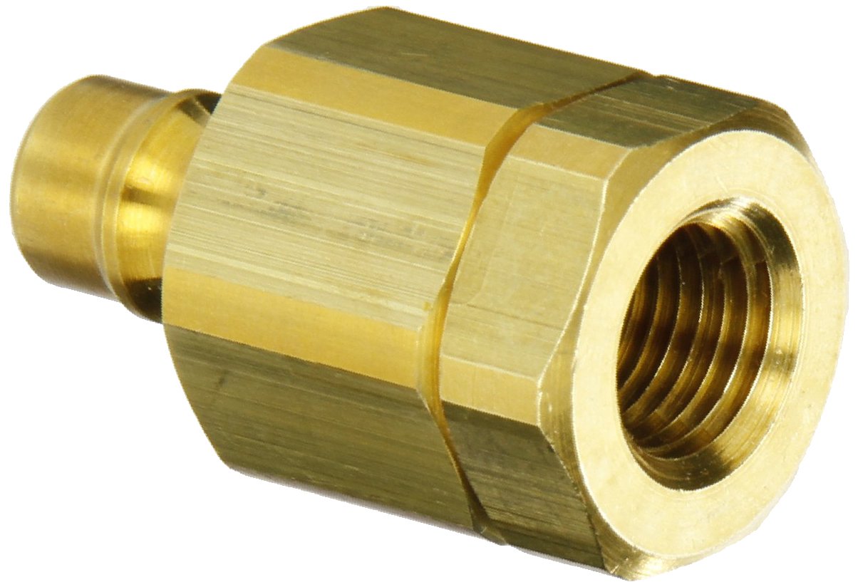 Snap-Tite BVHN4-4F Brass H-Shape Quick-Disconnect Hose Coupling, Nipple, 1/4
