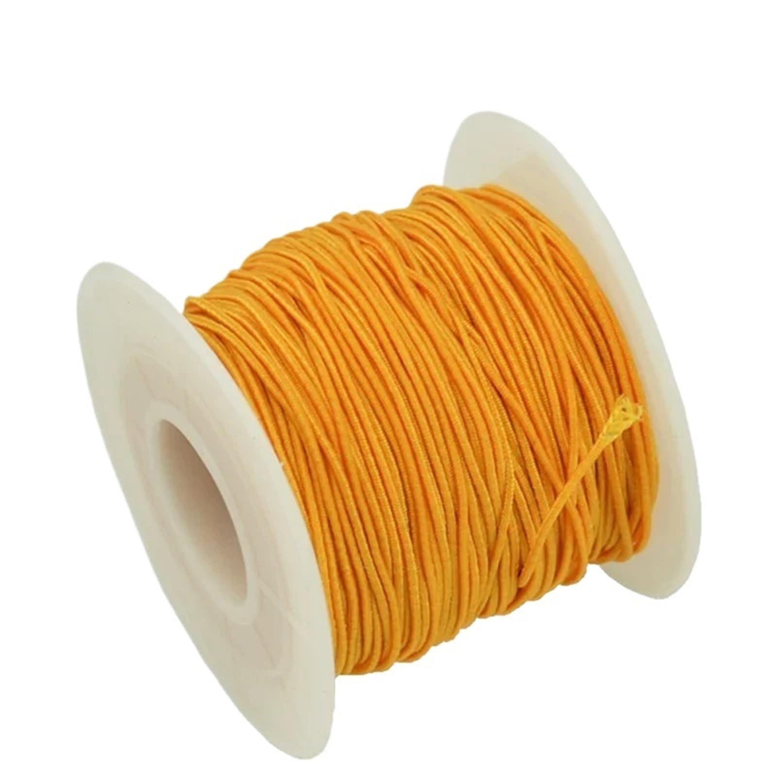 Elastic String for Bracelets 10Roll Cord for 1mm Stretch Crafting Threads for Jewelry Making DIY Crafts Supplies 50Meters/Roll Sewing Necklace Beading(Yellow)