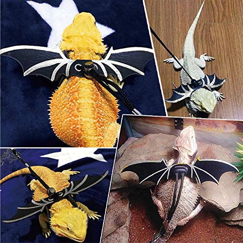 Valentine's Day Bearded Dragon Lizard Leash Harness Hat Bowtie Set - Valentine's Day Hat + Bowtie + 3 Pack Harness for… - Image 8