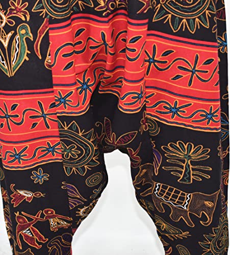 Perdontoo Men's Drawstring Cotton Loose Boho Aladin Yoga Harem Pants Unisex Trousers (38, Style 6) #TOP4