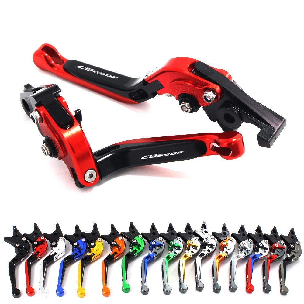 KKAIRA Leva Frizione Freno Moto per Honda CBR650F/CB650F 2014 2015 2016 2017 2018 CNC Regolabile Pieghevole Allungabile Freno Moto Leve di Frizione