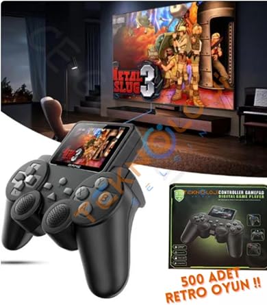 Atari S10 Oyun Konsolu 500 Adet Nostalji Retro Oyun Taşınabilir Gameboy Super Mario