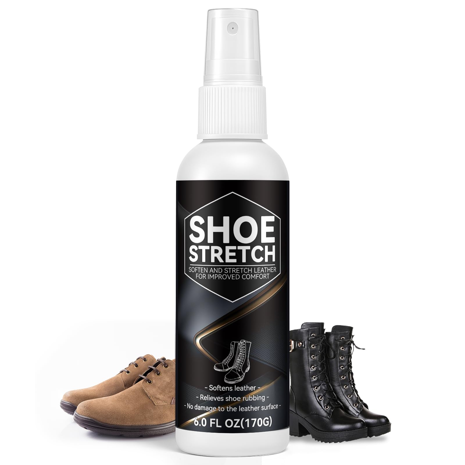 Shoe Stretch Spray 6oz Professional Boot Stretcher Spray to Relieve Shoe Tightness and Leather Stiffness Softener Suitable for
