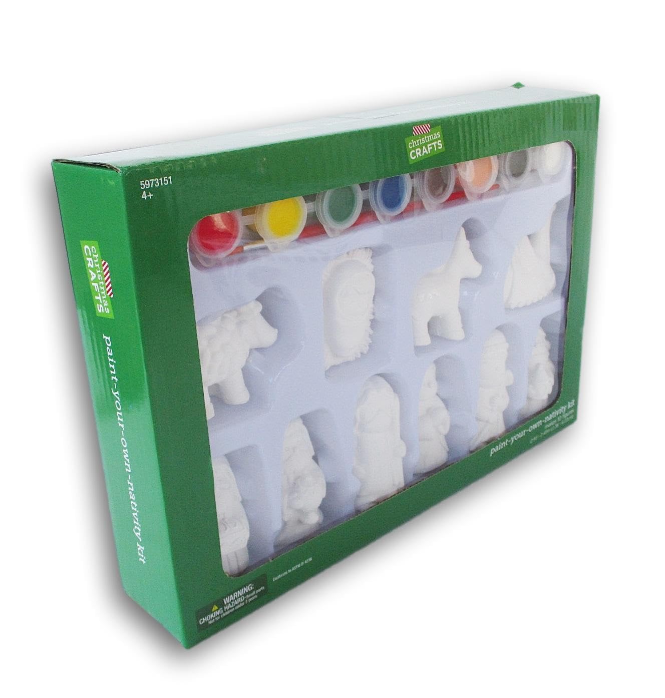 Christmas Crafts Kit de crèche de Noël à peindre soi-même – Fait 10 figurines