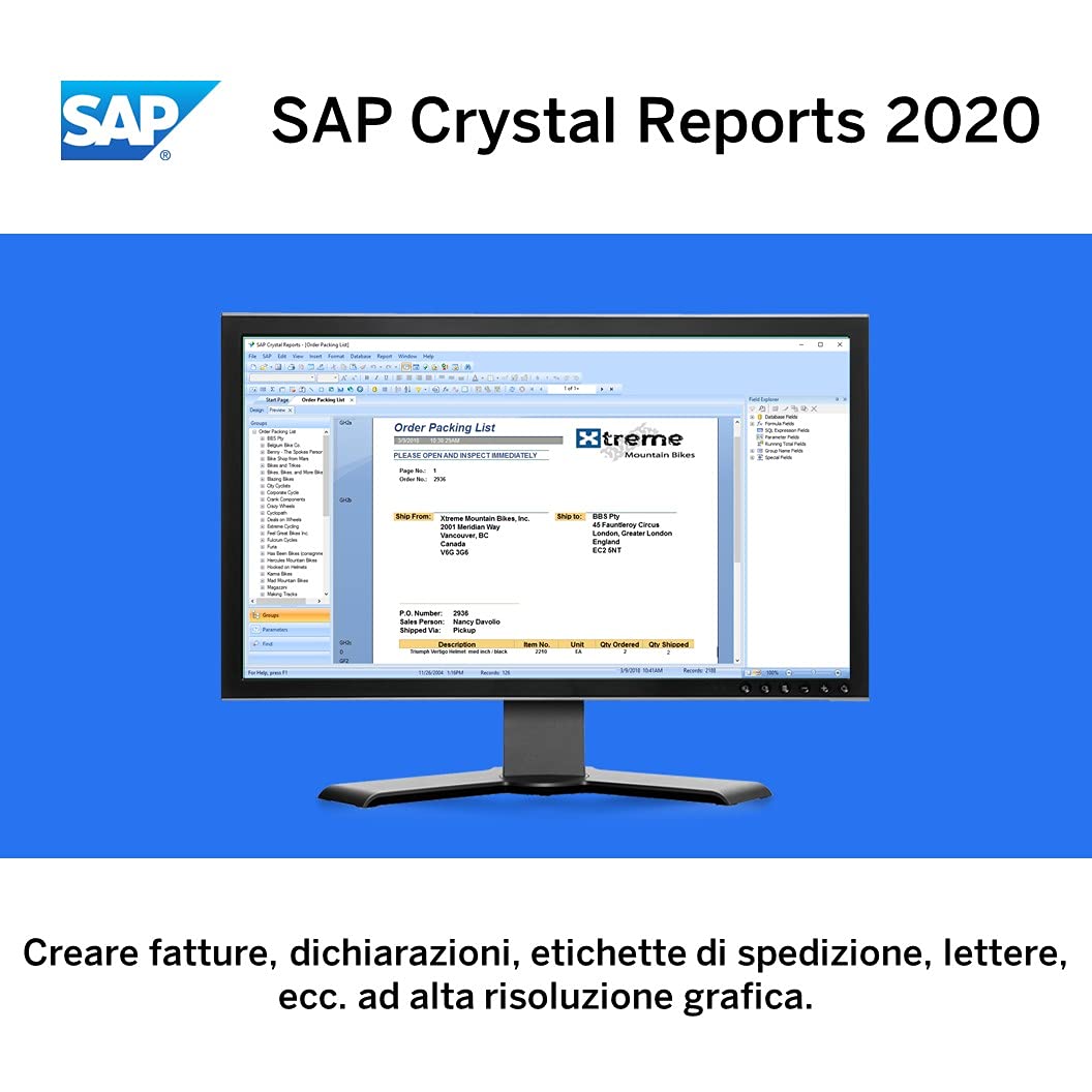 SAP Crystal Reports 2020 Reporting software | Standard | PC | Codice d'attivazione per PC via email