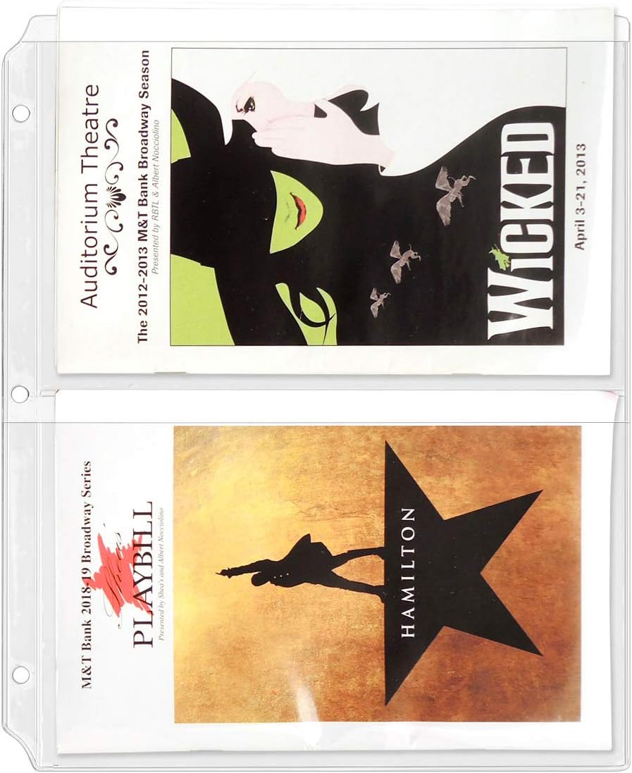 StoreSMART Program & Playbill Binder Page - 2 Pockets per Page - 25-Pack - MC50-PG-25