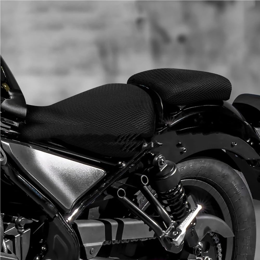Pokrowiec na siedzenie z tkaniny antypoślizgowej 3D z siatki oddychający wodoodporny pasuje do Honda Rebel CMX 500 300 2017-2020 CMX 1100 Rebel ​2021(CMX 300 2017-2020)