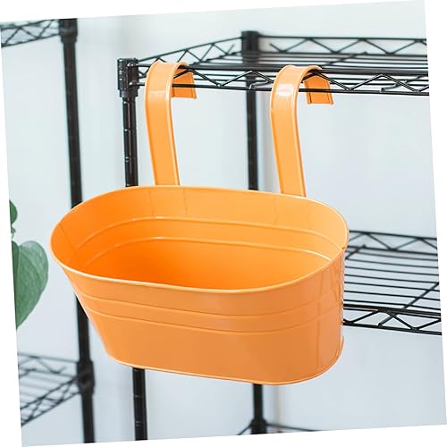 Miniatura 6 de Cestas colgantes de jardín, cubos de flores, maceta de hierro, maceta colgante de flores, maceta de pared al aire libre, macetas colgantes, macetas