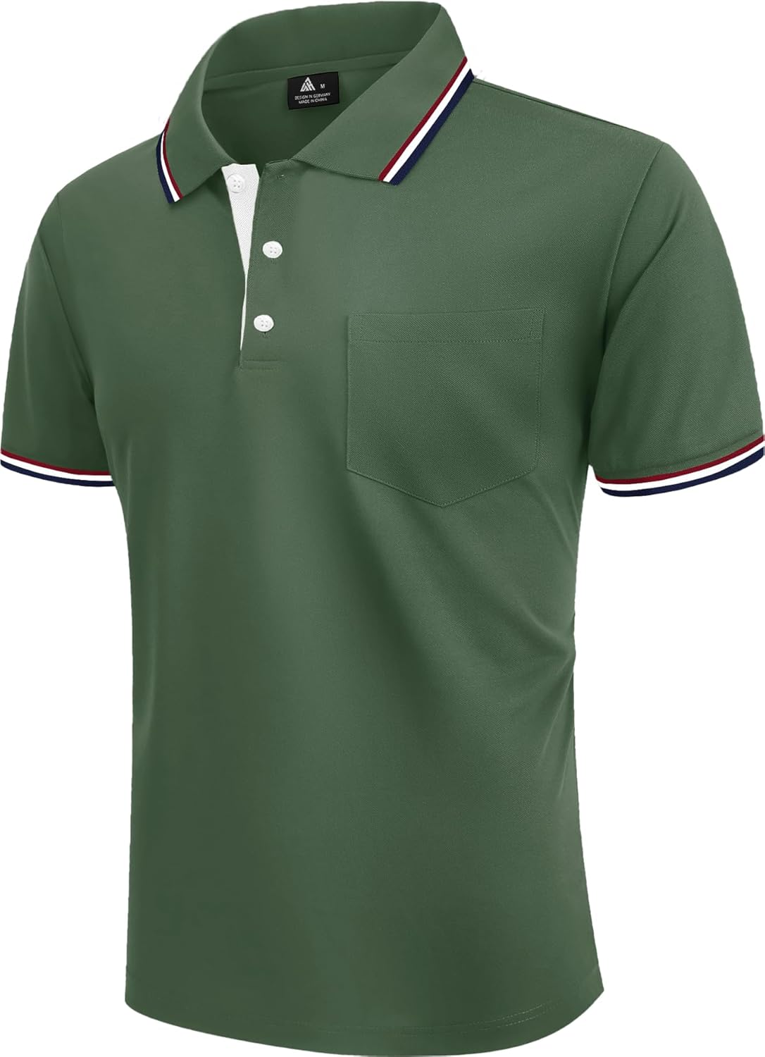 ZITY 5 Pack Men Polo Shirts Short Sleeve with Pocket Wicking Golf Shirts for Men Casual Collared T-Shirts