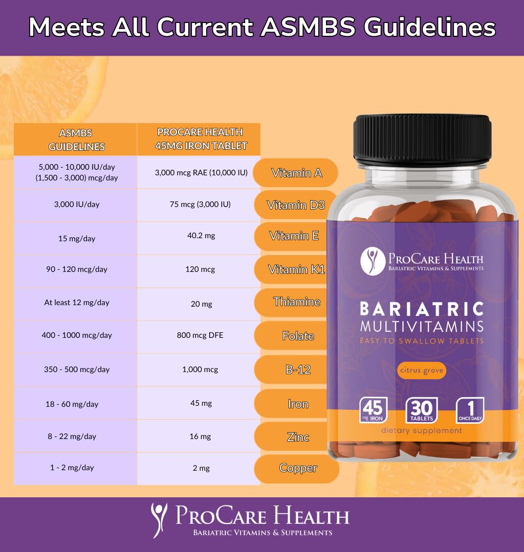 ProCare Health Easy-45 Bariatric Multivitamin | Citrus Grove Tablets | 30ct — Amazon image 8