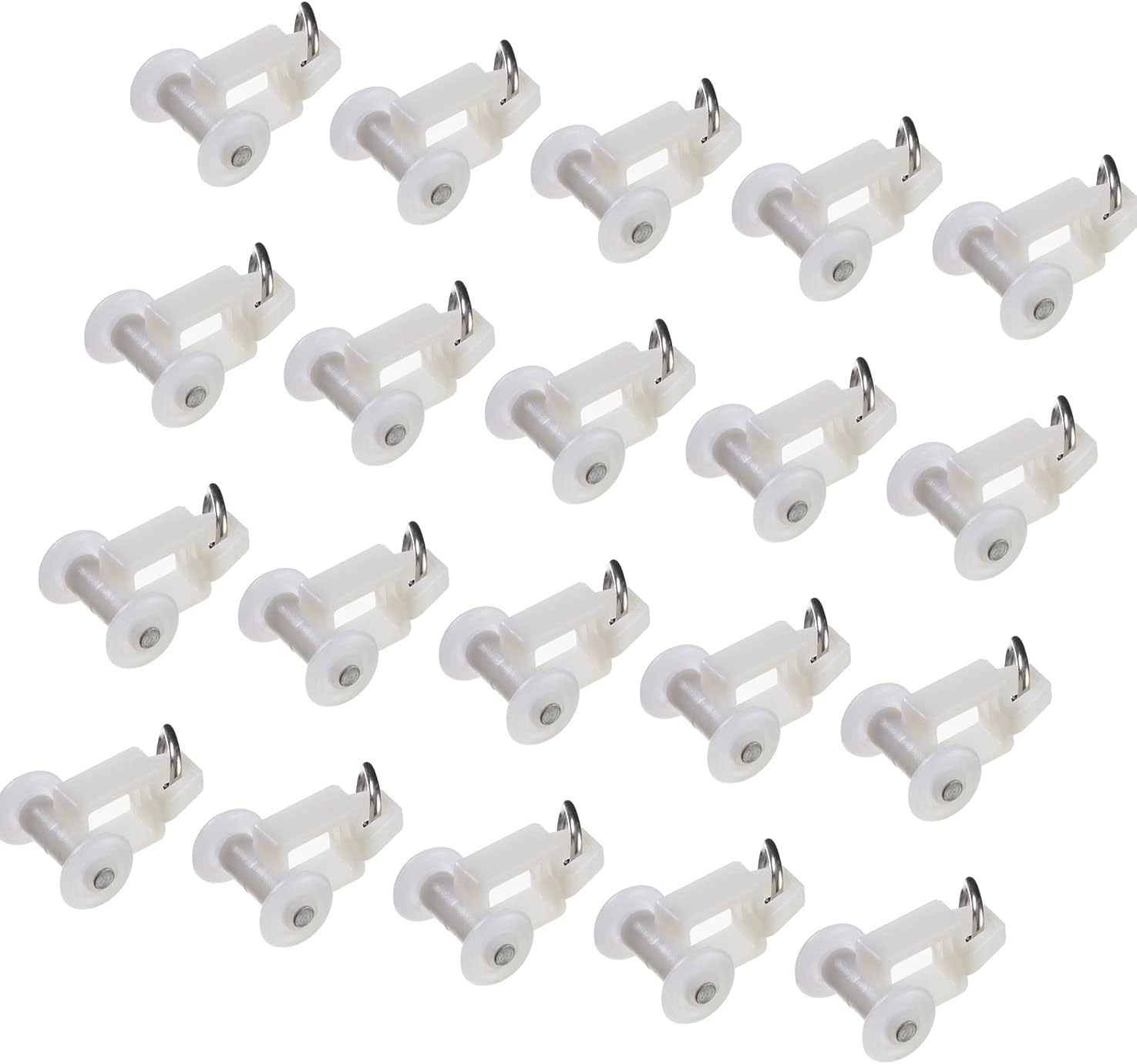 50Pcs Curtain Track Rollers Shower Curtain Ceiling Track Drapery Rail Sliding Glider for Windows Shower Curtain Tracks