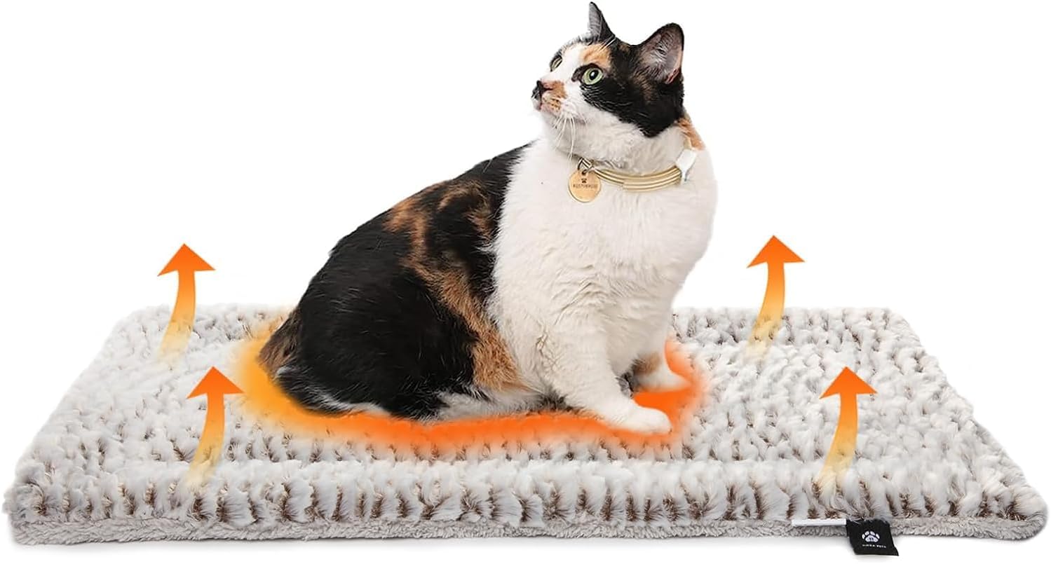 K&H PET PRODUCTS SelfWarming Pet Pad Thermal Cat and Dog Bed Mat Grey/Black, 53.3cm x 43.18cm