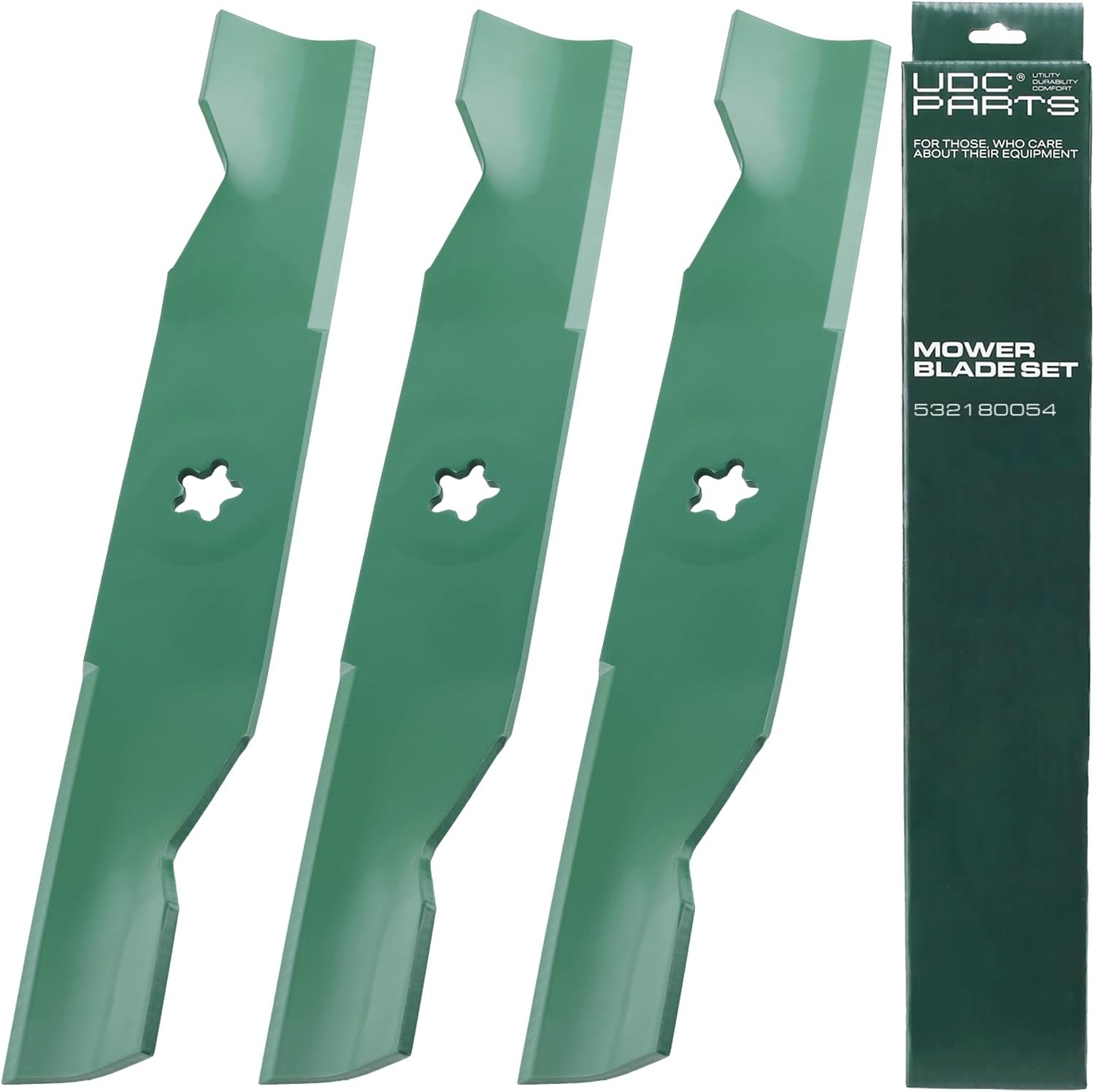 UDC Parts 532180054 Lawn Mower Blades Replacement for Husqvarna 48 Inch YTH24V48 YTH24K48 YTH2348 YTA24V48 180054 Craftsman 575938201 Z4824 LOGTH2448T Poulan 588811002 / High Lift Mulching 3 Pack