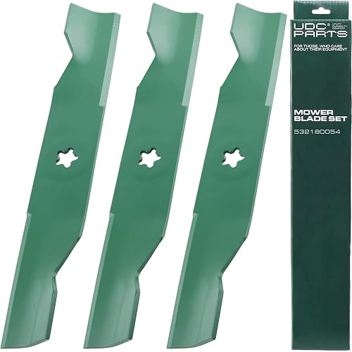 UDC Parts 532180054 Lawn Mower Blades Replacement for Husqvarna 48 Inch YTH24V48 YTH24K48 YTH2348 YTA24V48 173920 180054 Craftsman 575938201 Z4824 LOGTH2448T 588811002 / High Lift Mulching 3 Pack