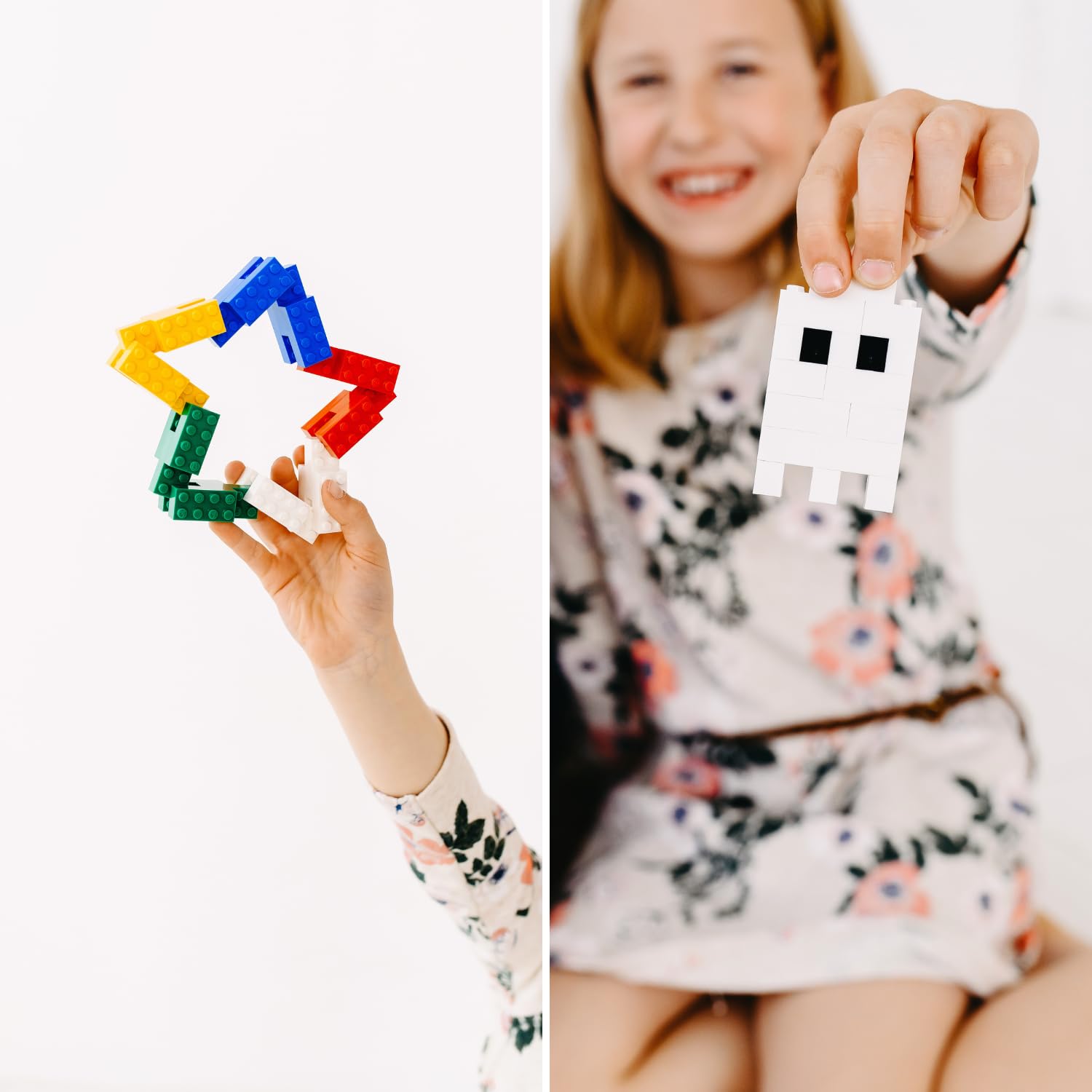 Set di mattoncini classici grandi | 2000 pezzi | 3 stampi in pietra (1 x 4, 2 x 2, 2 x 4) in 6 colori | giocattolo da costruzione 100% compatibile | regalo per bambini, ragazzi e ragazze dai 4 anni in