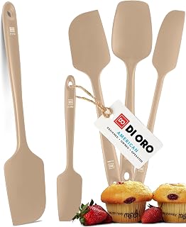 DI ORO Silicone Spatula Set - 600F Heat Resistant, 5-Pc Clay