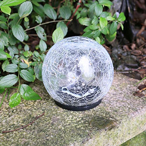 KANBUN ADITAM Lampada Solare da Giardino per Esterni Palla di Vetro Solare Luce Sepolta LED Luce Scoppiettante Giardino Esterno Prato Corridoio Palla da Prato Palla di Vetro Luce Solare Decorativa da