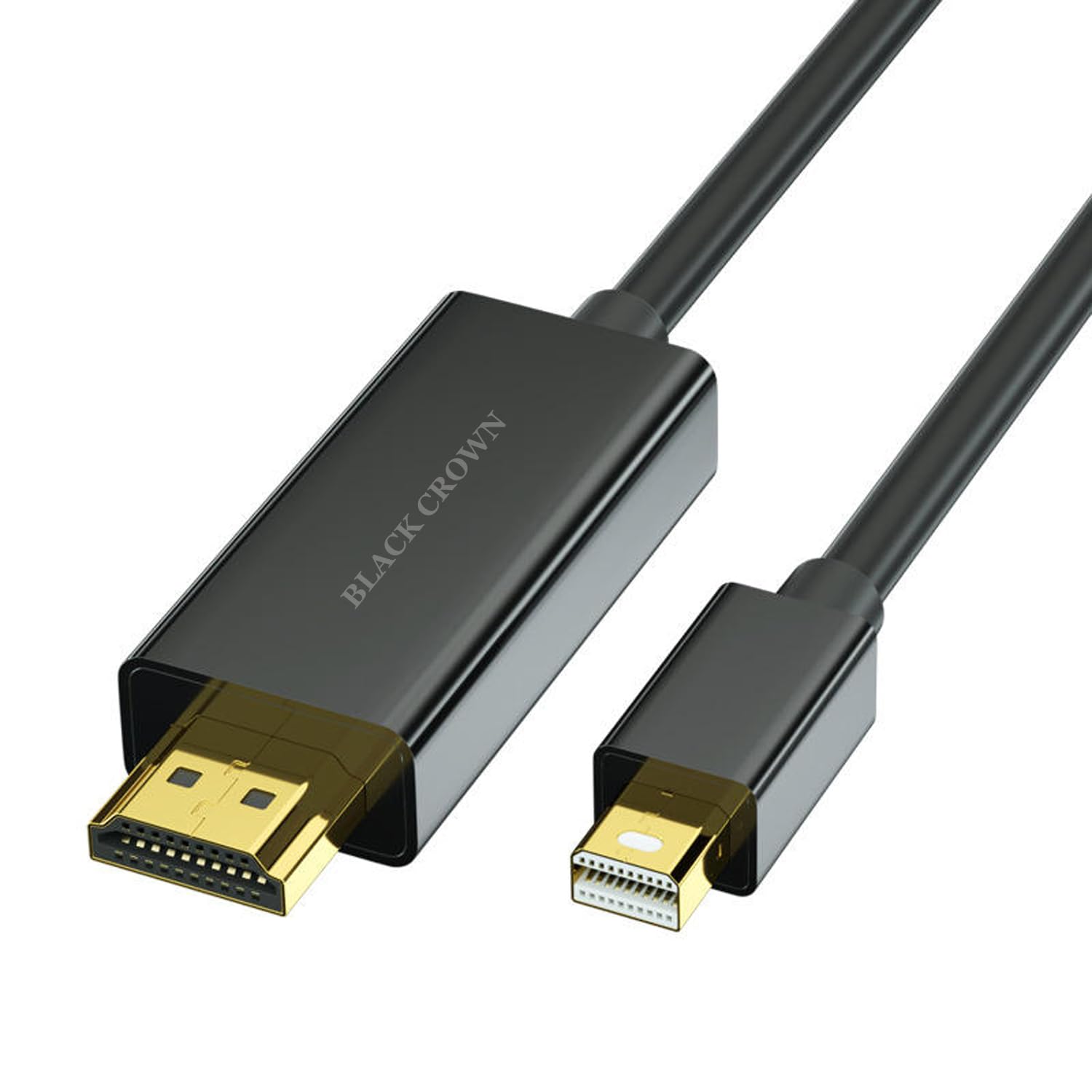 BLACK CROWN 4K Mini DP to HDMI Cable, 4K@60Hz Mini DisplayPort to HDMI Cord, Thunder-bolt 2 HDMI Cable Compatible for Old Mak-Book Air/Pro, Micro-soft Sur- face Pro, Monitor,Projector. (Black)-image-43