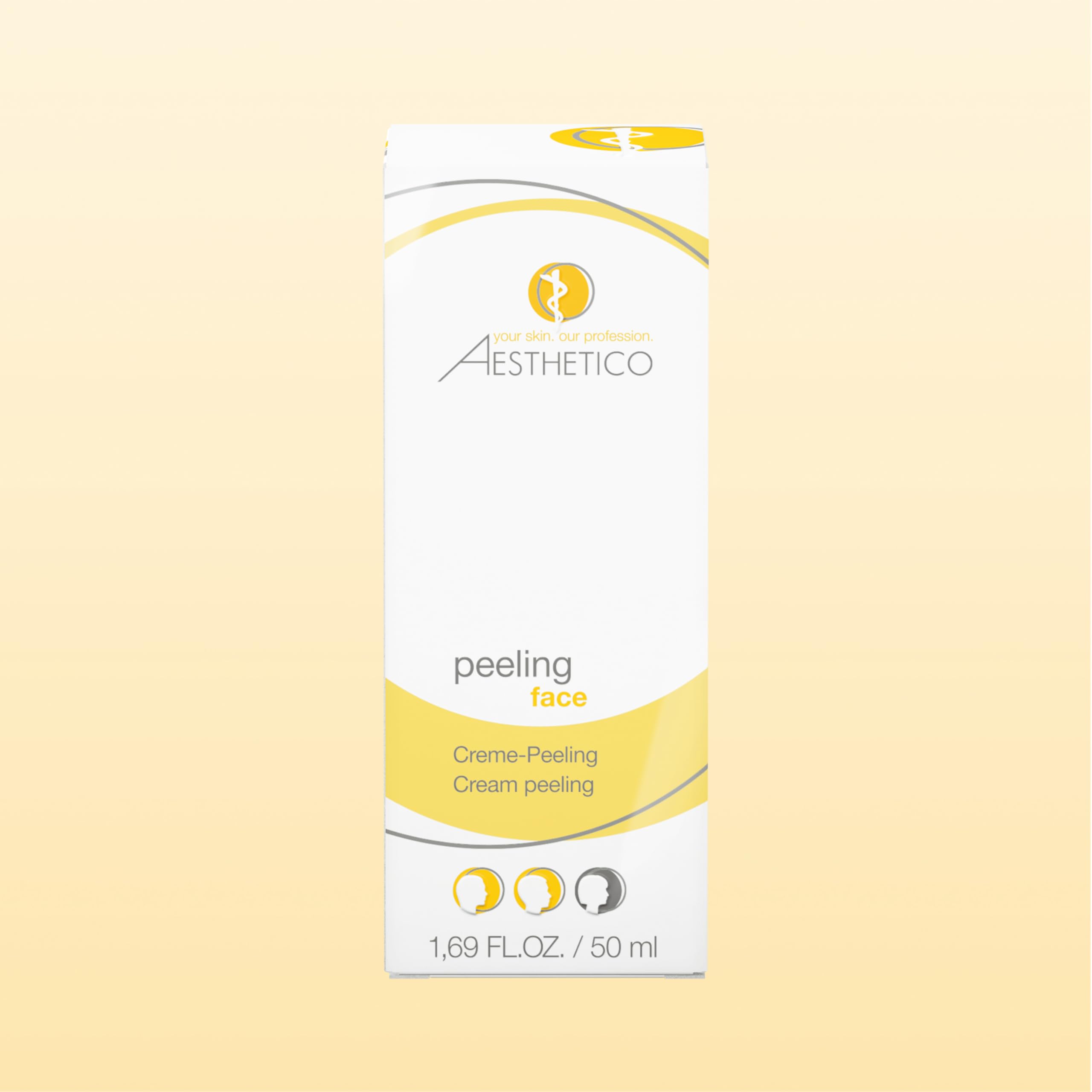AESTHETICO peeling, 50 ml - Aktivierendes, mechanisches Gesichtspeeling, entfernt abgestorbene Hautzellen, verfeinert das Hautbild bei müder und schlaffer Haut, ohne Mikroplastik für eine glatte Haut