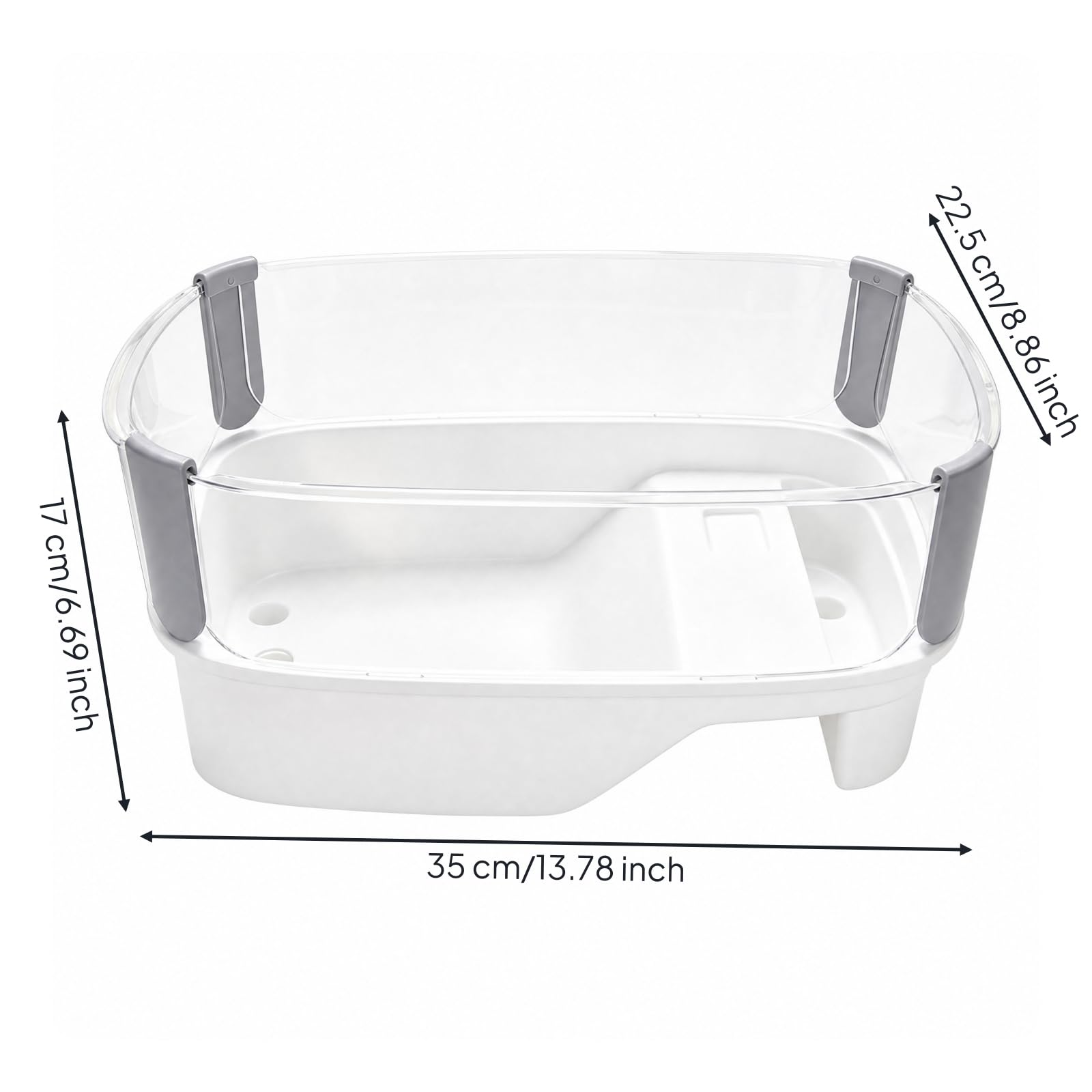 Schildkrötenaquarium mit Sonnenplattform und Bodenablauf hochtransparent Schildkrötenbecken mit Ablauföffnungen multifunktions-Design