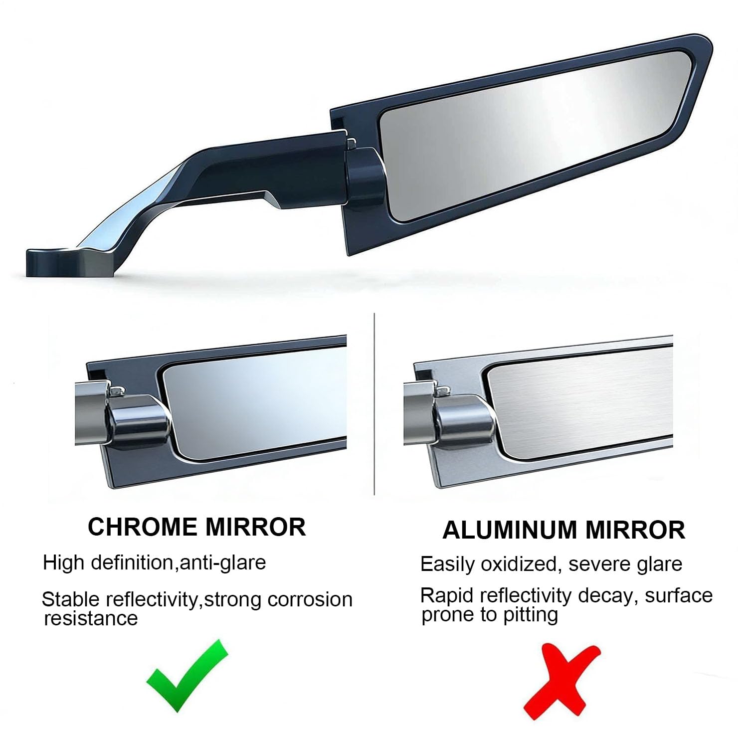 Espejos retrovisores universales ajustables para manillar de motocicleta, espejos laterales para motocicleta, espejos laterales Stealth Wind para Z650 Z900 Z1000 D/uke 390 790 1290 MT07 MT09