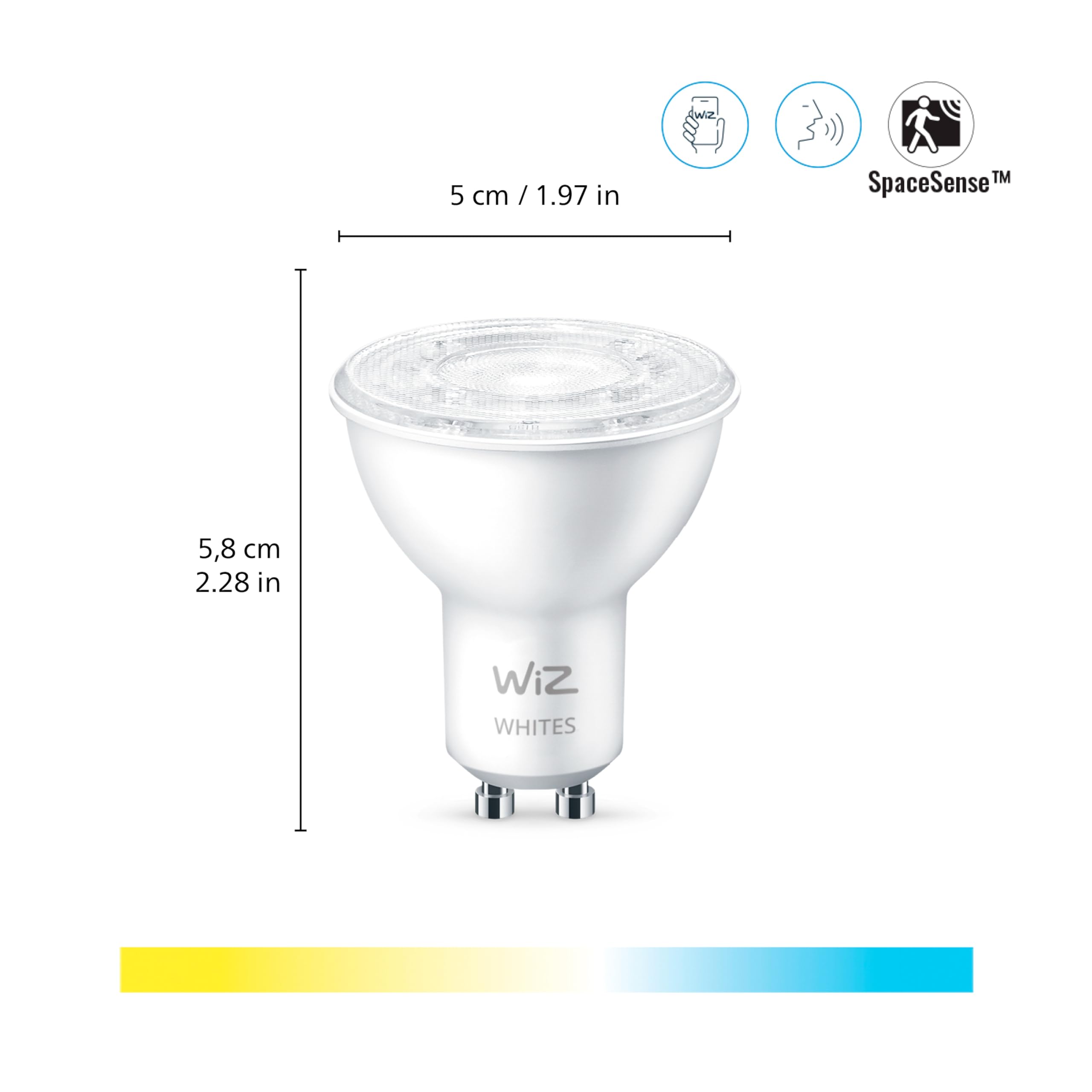 Philips myLiving Pongee Aufbaustrahler - Schwarz - 2 flammige Spots - Spots Oberfläche inkl. WiZ GU10 - Warmweiß bis kaltweißes Licht - Bluetooth