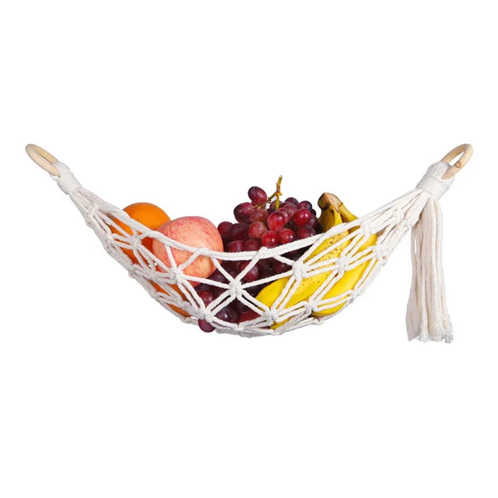 Fruit And Vegetable Hanging Basket Hammock Under Cabinet Storage for Bananas with Hooks for Kitchen Décor For Home