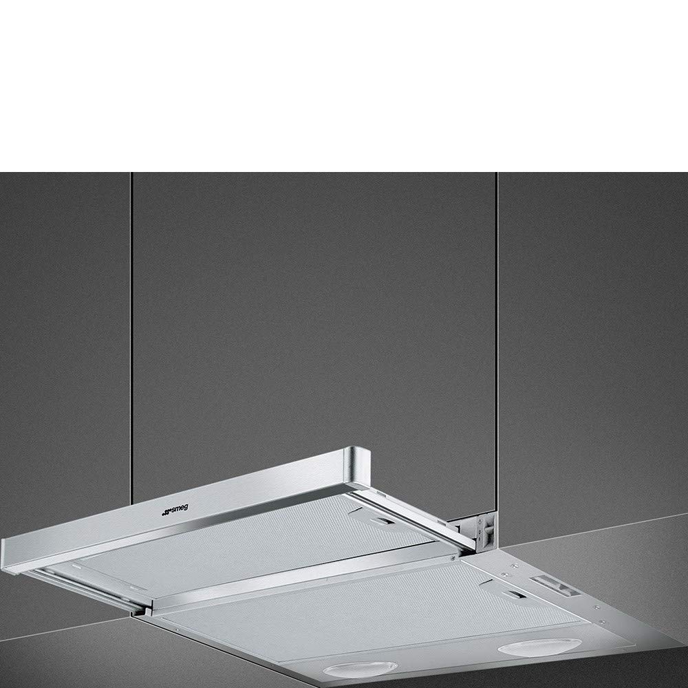 Smeg KSET61E2 cappa aspirante 315 m³/h Semintegrato (semincassato) Argento D
