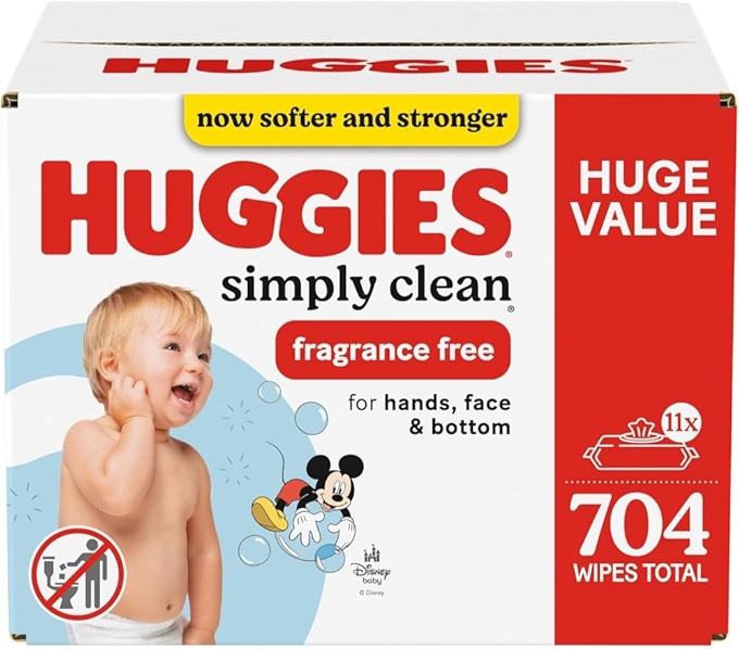 Huggies Simply Clean Unscented Baby Wipes