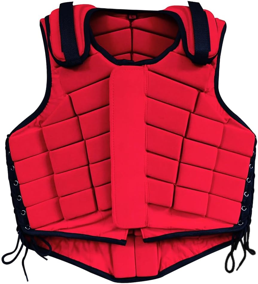 HILASON Adult Safety Equestrian Eventing Protective Protection Vest Red | Horse Riding Unisex