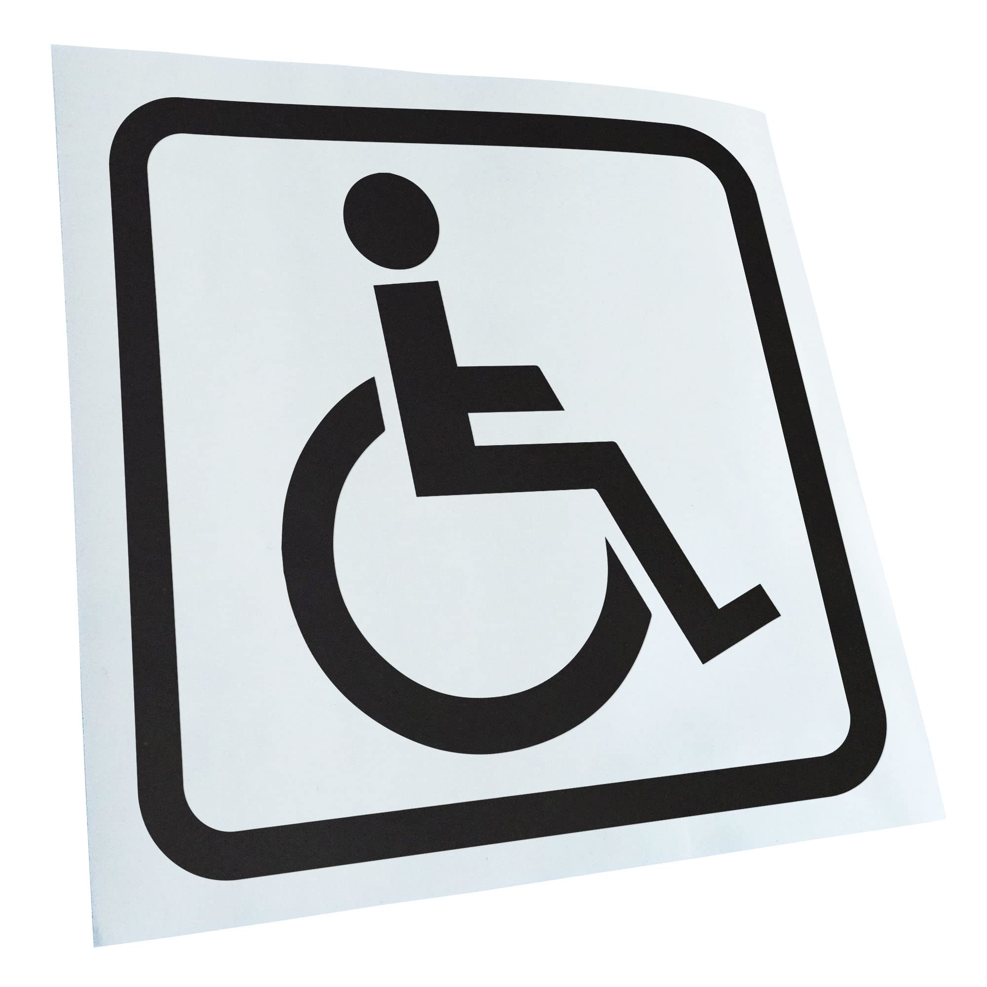 Kiwistar - Car Sticker - Matt Black - 60 x 60 cm Wheelchair User - Rear Window Car Sticker Weatherproof for Car Truck Moped Truck - Sticker Exterior Self-Adhesive Tuning Accessories for Windows