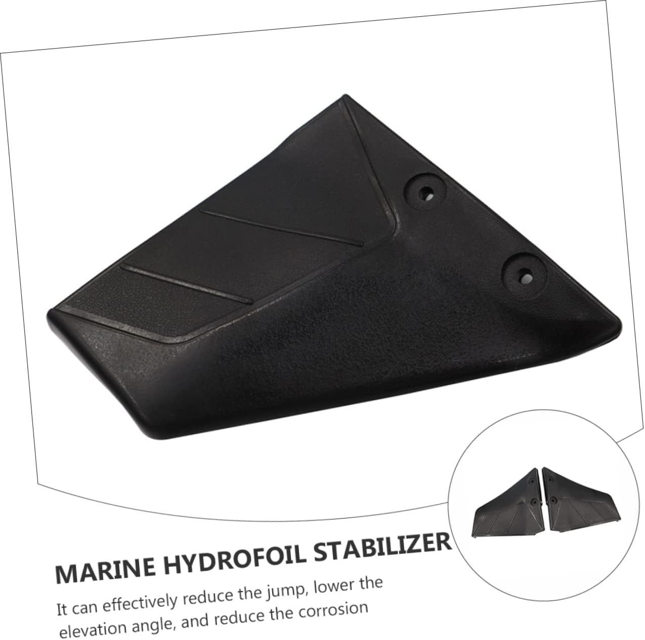 HANABASS 1pair Outboard Hydro-stabilizer Hydrofoil Accessories Outboard Motors Easy to Install Improves Stability and Speed Reduces Jumping and Corrosion