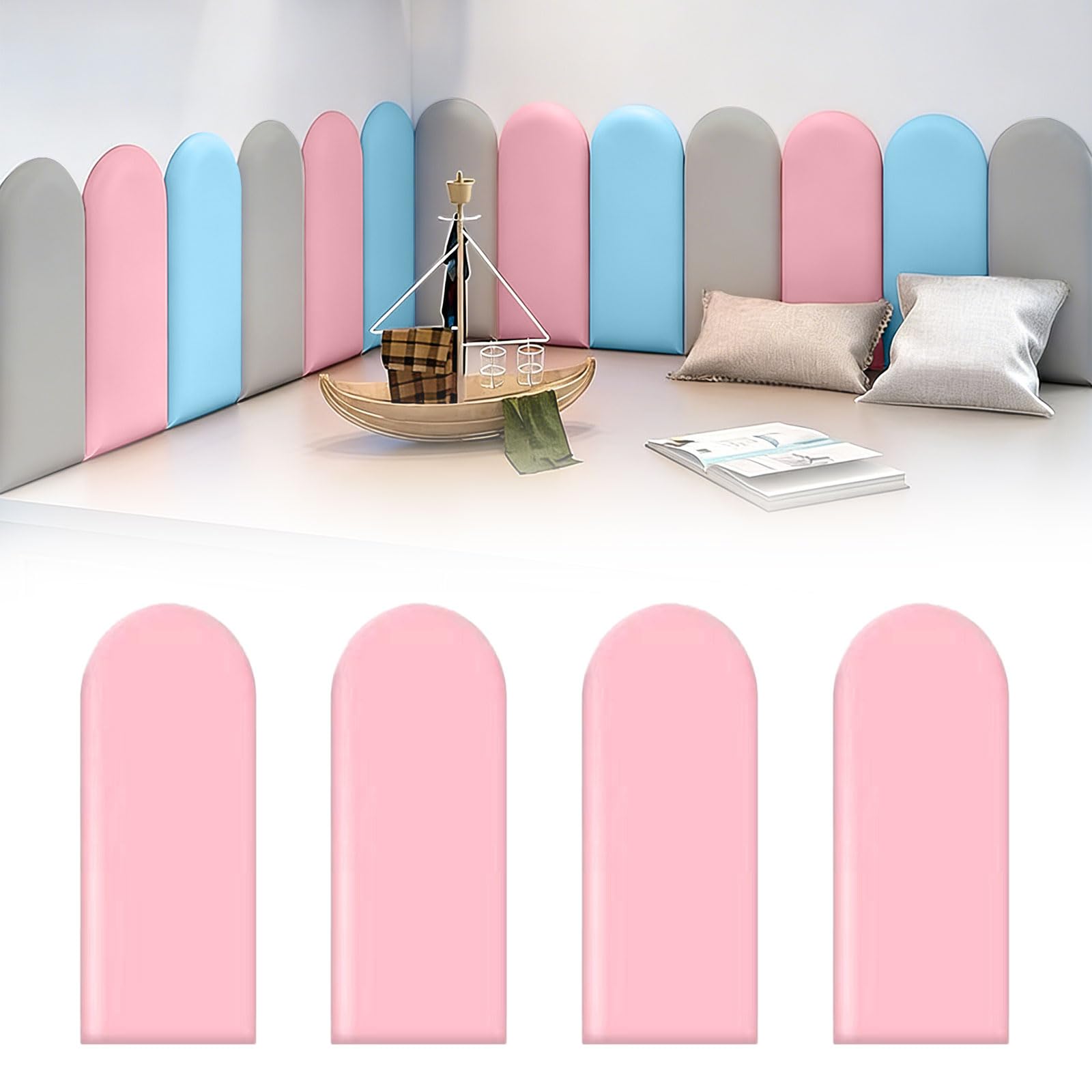 Pannello da parete 3D, in poliuretano, impermeabile, imbottitura da parete per cameretta dei bambini, pannelli da parete autoadesivi, per cameretta dei bambini, per testiera, letto, cuscino per