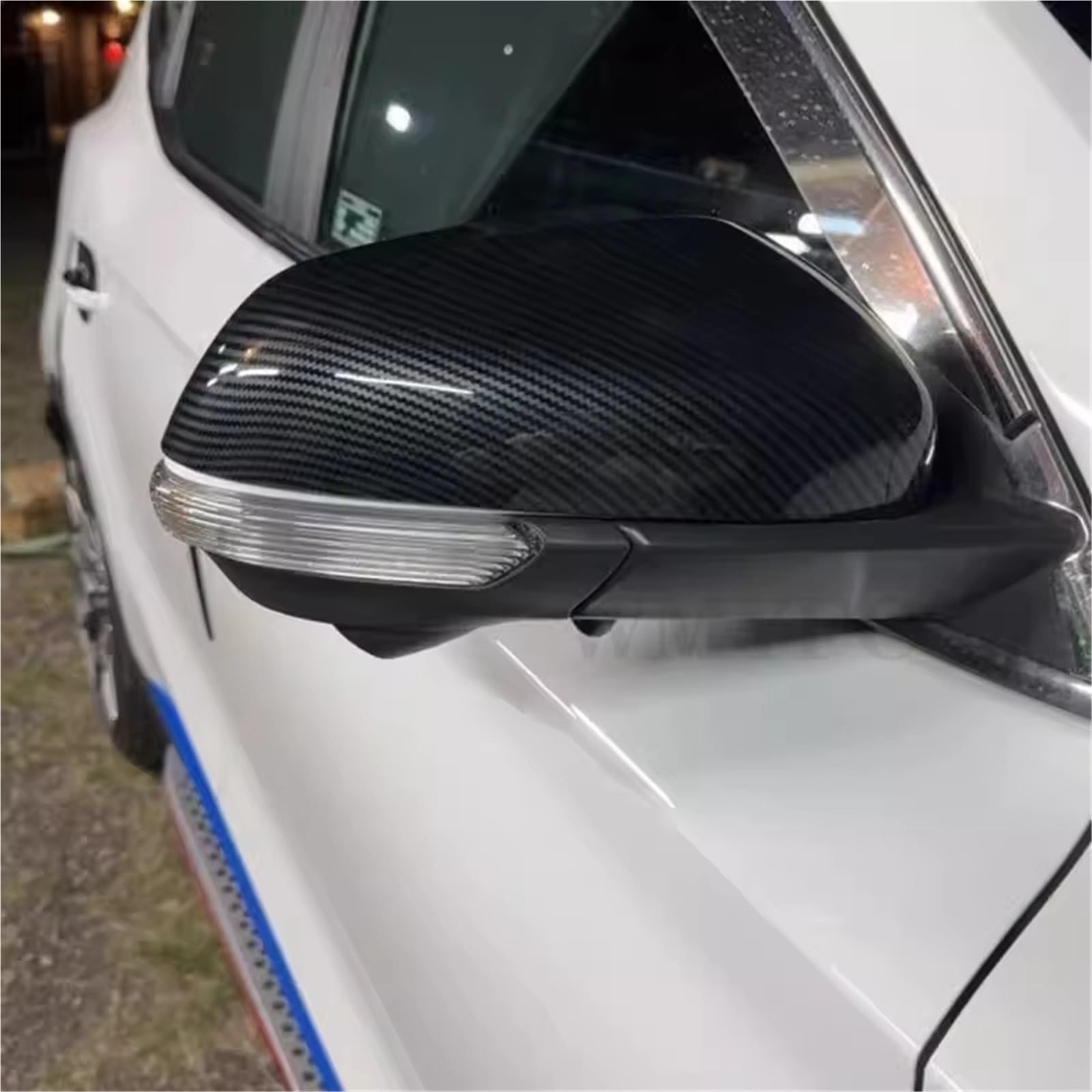 Para MG Para ZS Espejo Retrovisor Lateral Carcasa De La Cubierta Caja Cubiertas Coche Tapas Cubierta Espejo Retrovisor Coche(Carbon fiber color)