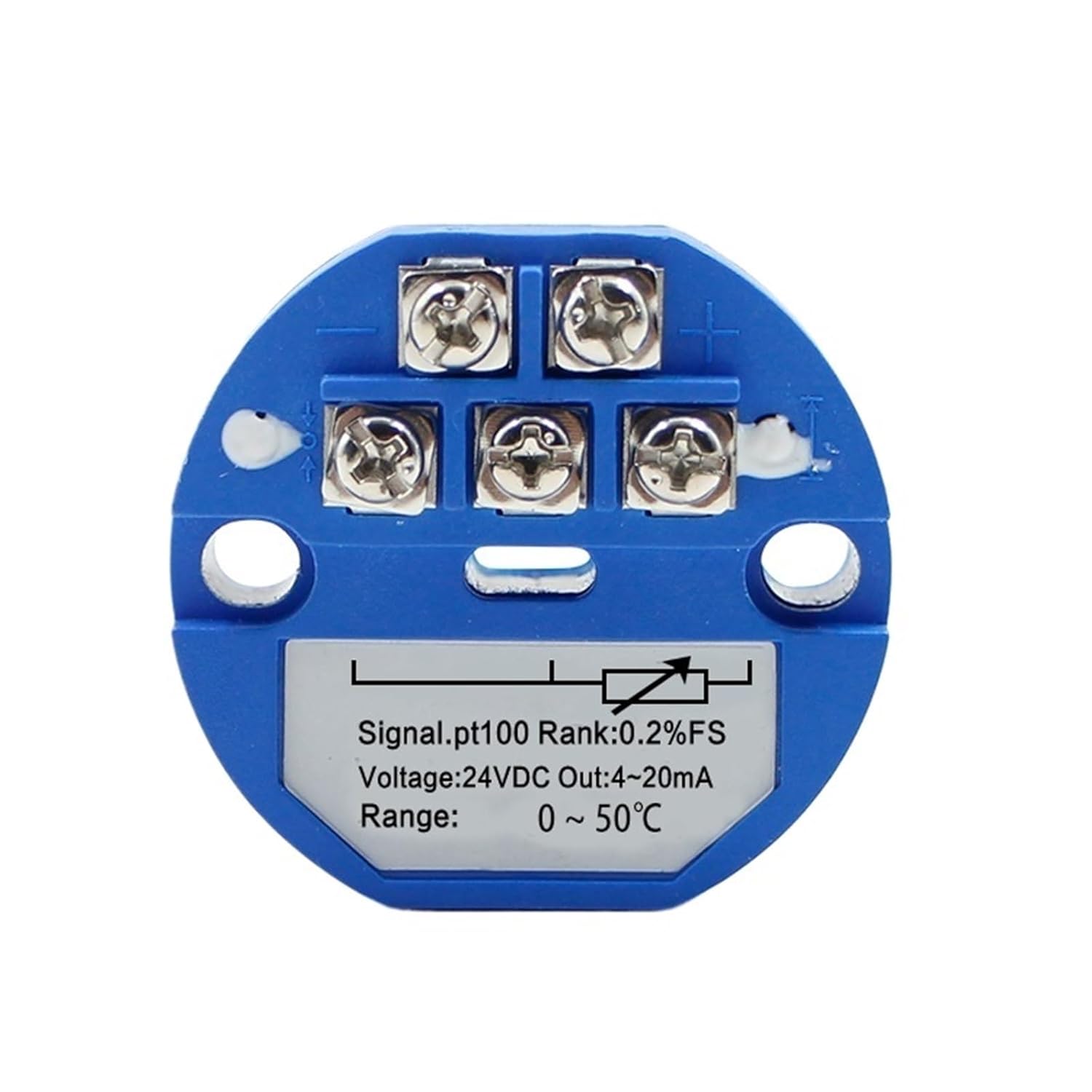 PT100 Type to 4-20mA -50-50 0-50 0-100 200 300 Degree RTD Input 4-20mA Output DC24V Thermal Resistance Temperature Transmitter(0-300 Celsius)