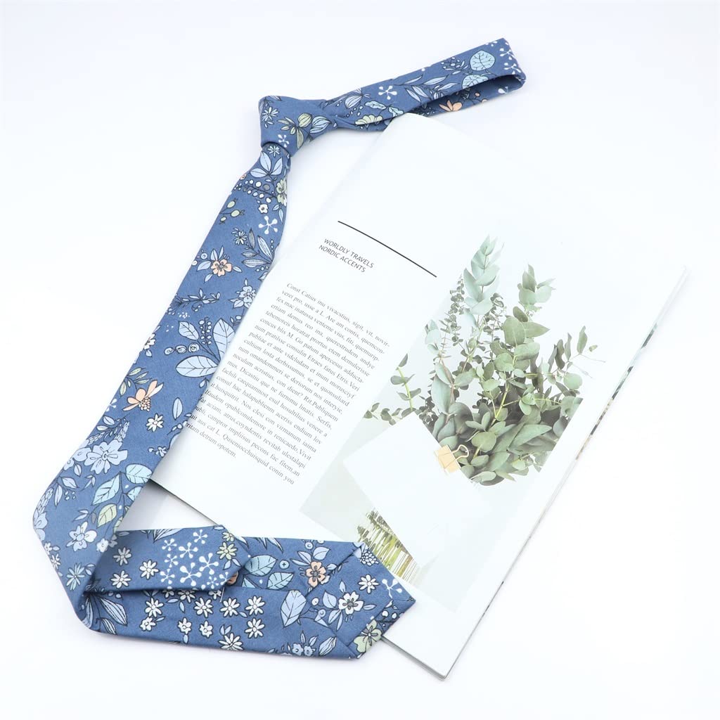 Corbata Floral de algodón Corbata Estampada Ajustada para Hombre Corbata Casual para Hombre Traje de Corbata Pajarita Floral