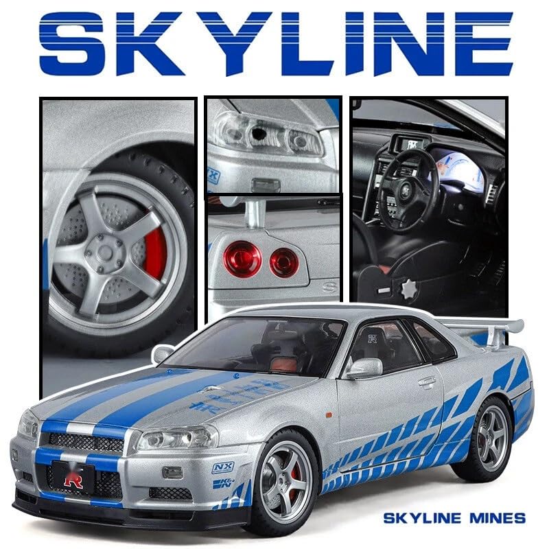 Miniatura Carro Skyline Níssan GTR-R34 (1999) do Brian Velozes e