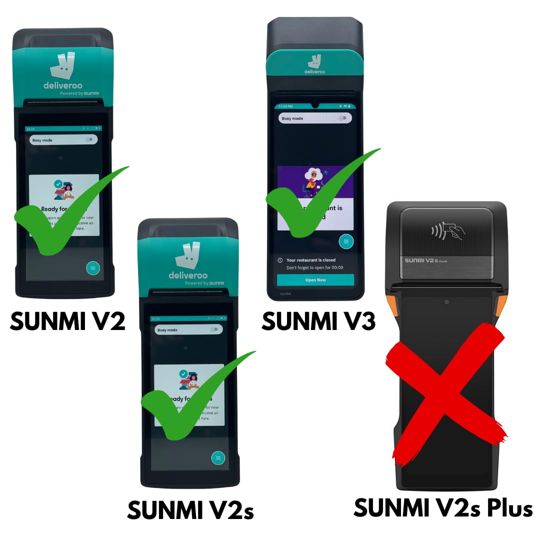 Support mural compatible avec Deliveroo/Hungry Panda Sumni V2, V2s et V3 OrderPad (Noir)