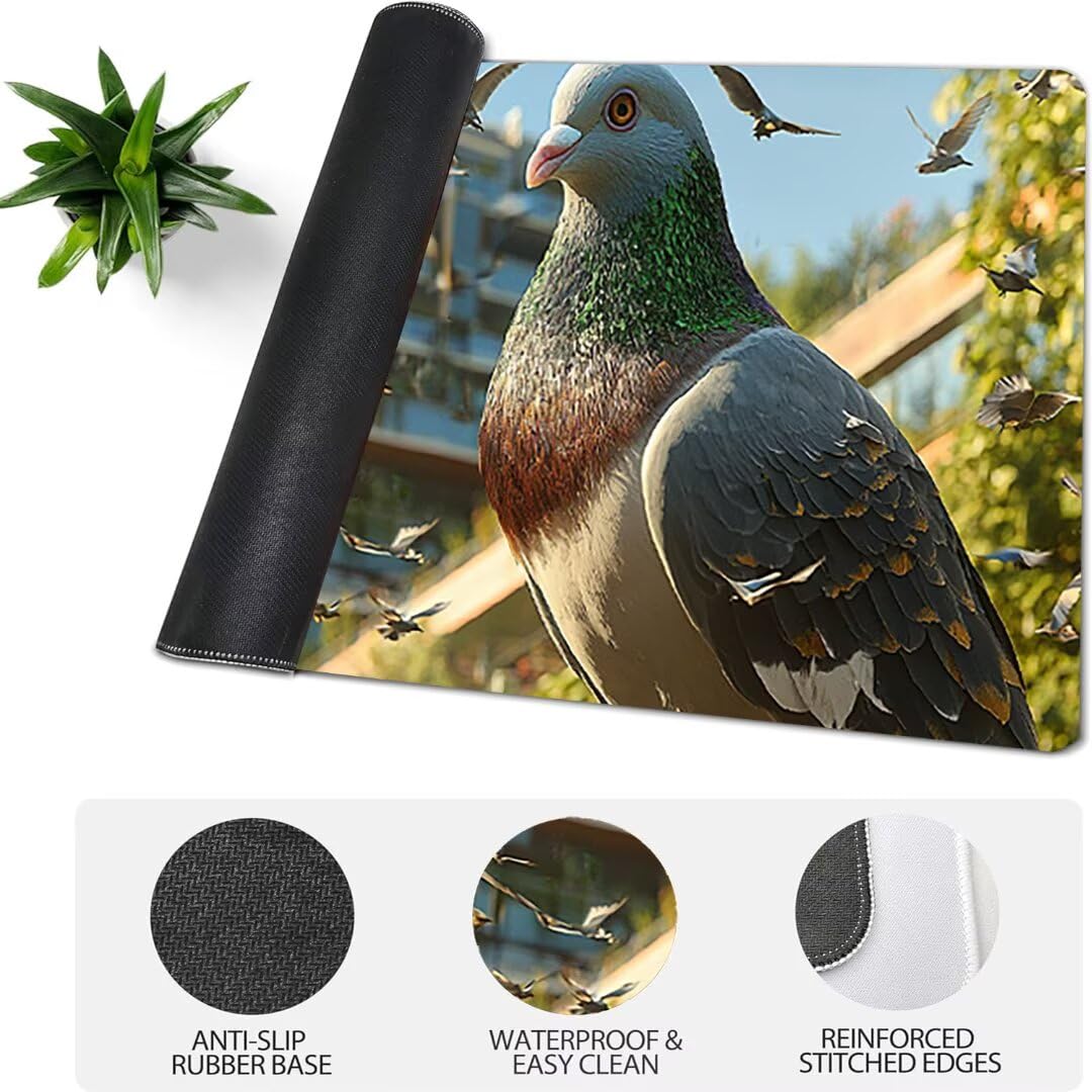 Podkładka pod mysz do gier XXL ze zwierzętami krajobrazowymi, podkładka pod mysz XXL - 1400 x 600 x 3 mm, podkładka pod mysz matowa, bardzo duża tkanina na biurko dla graczy, antypoślizgowa podstawa
