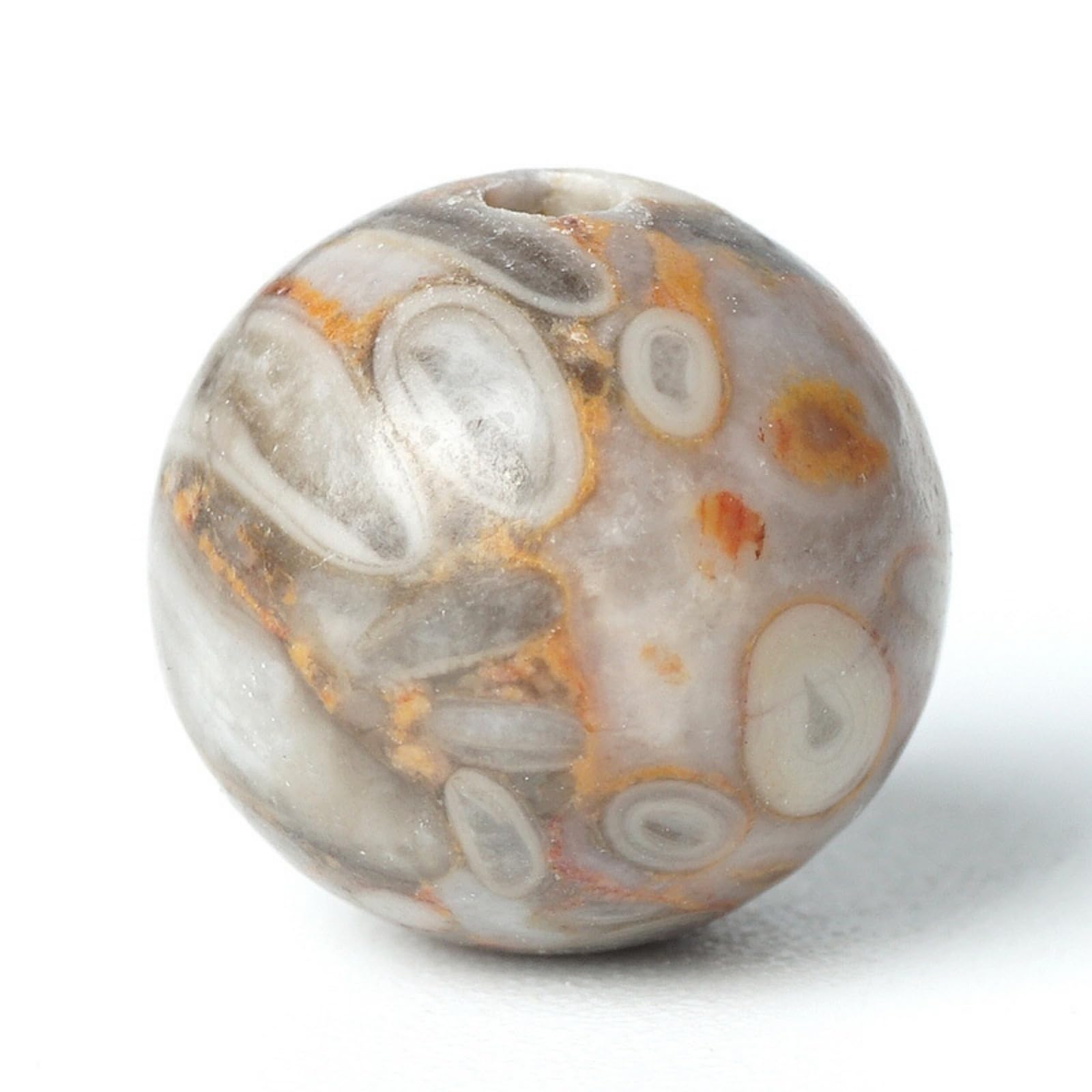 100Pcs Natural Stone Beads 10mm Maifanite Round Loose Gemstone Energy Healing Beads Hole Size 1mm DIY Smooth Beads for Bracelet Necklace Earrings Jewelry Making — image 1