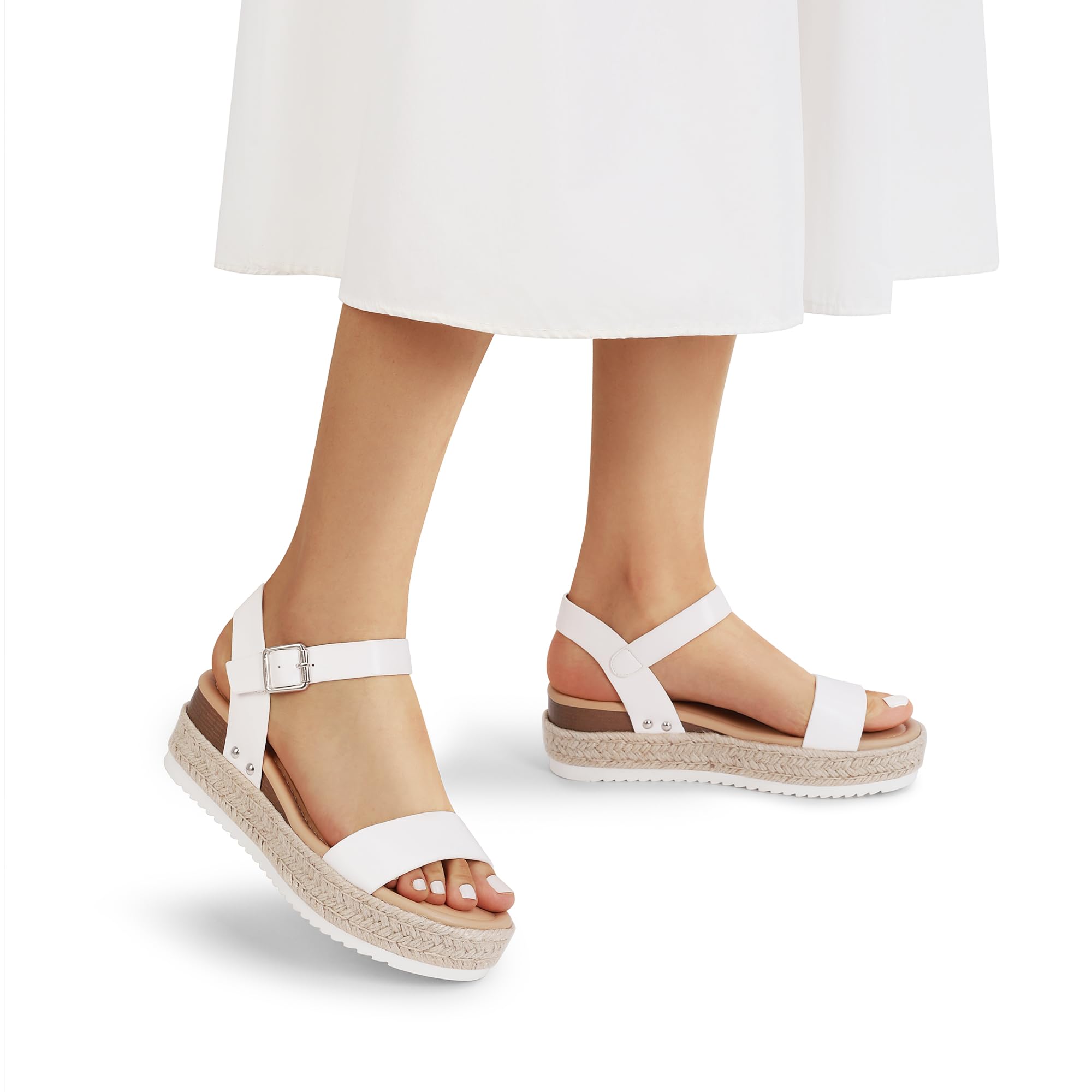 DREAM PAIRS Sandalias de cuña con plataforma