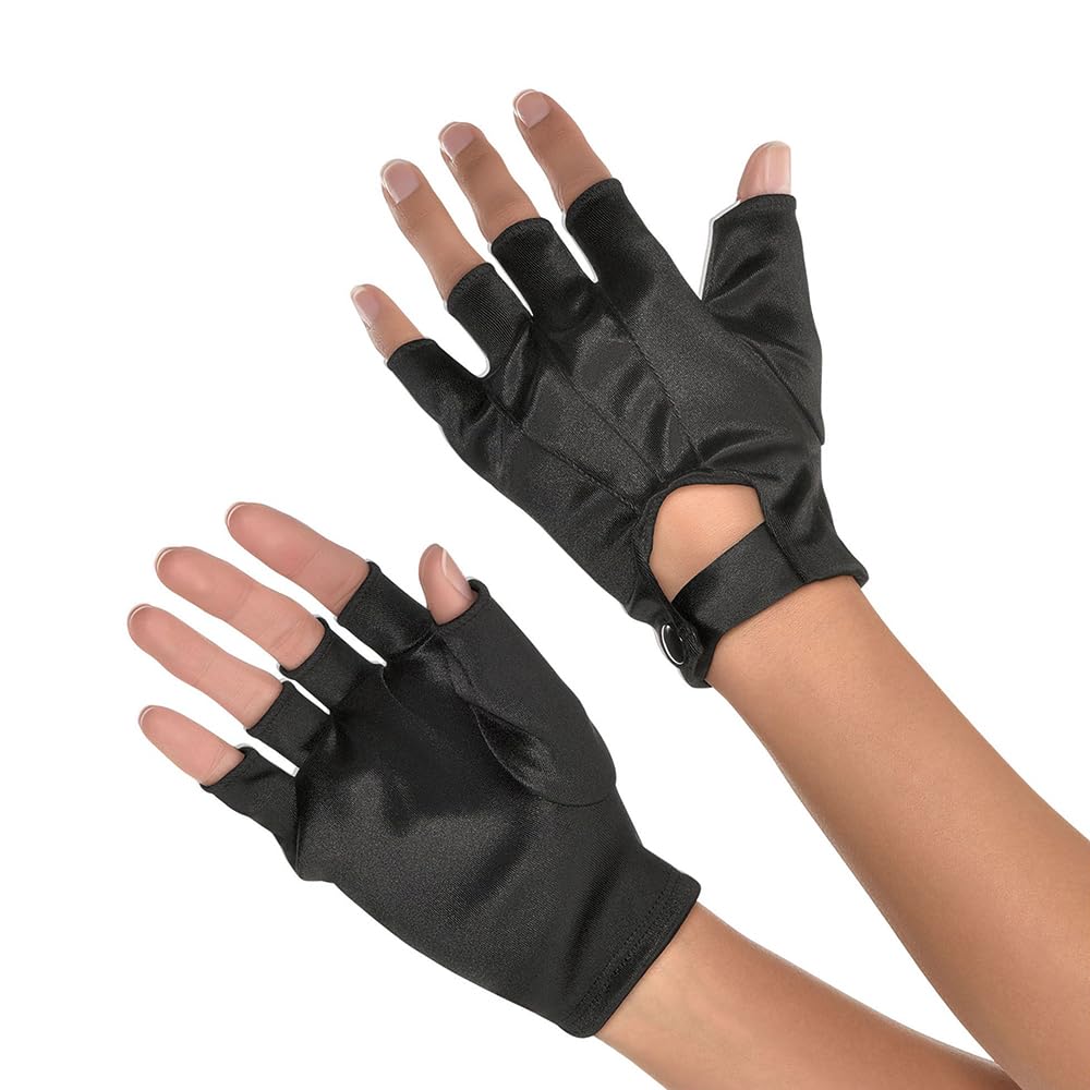 Amazon.com: Black Short Fingerless Gloves - Adult Size (1 Count
