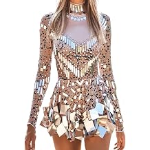 Earthradius Sequins Short Dress Sparkly Ballroom Dance Costume Mirror Women Team Sexy Stage Wear Luxury Dancer Outfit