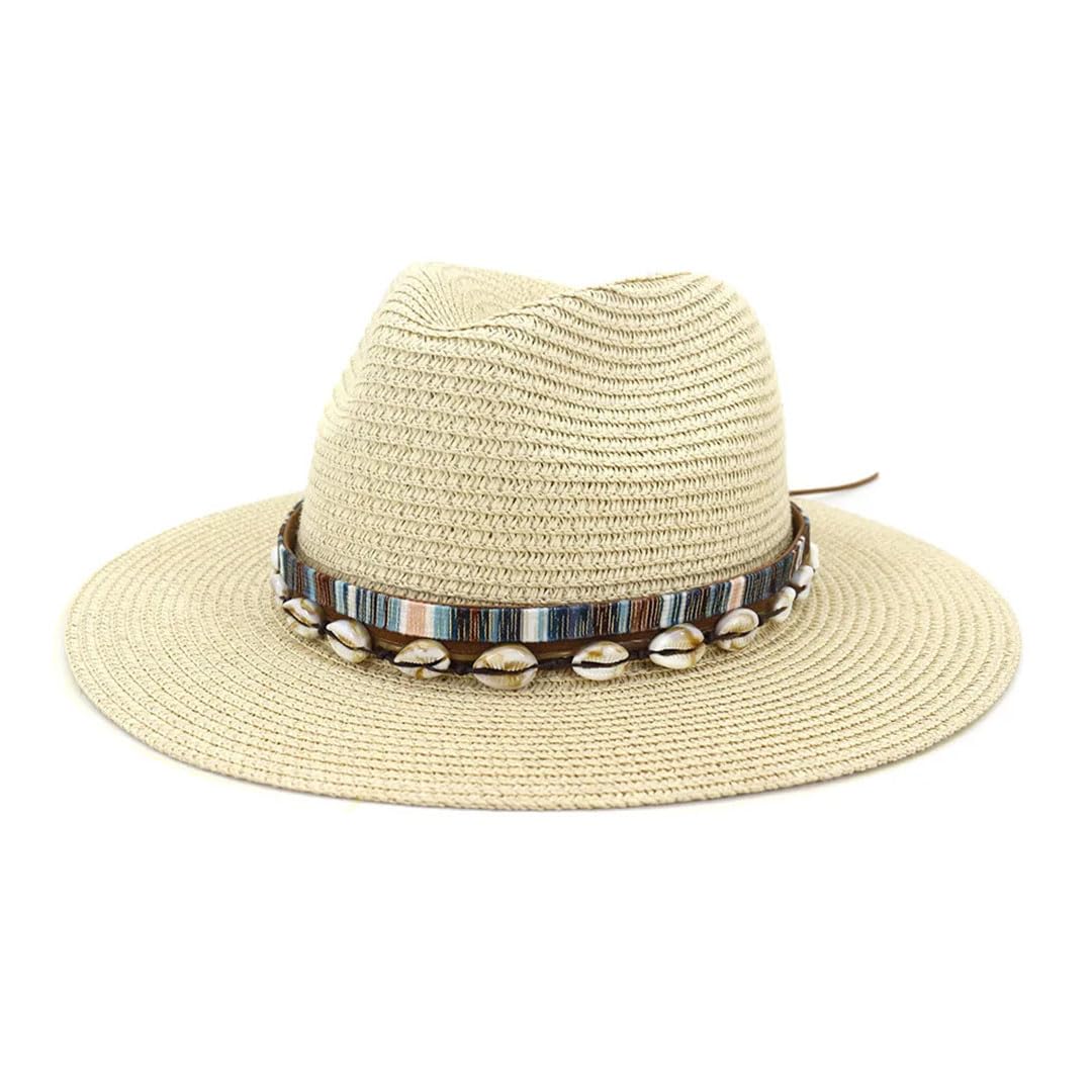 Cappello da donna con protezione solare per spiaggia, vacanze, decorazione all'aperto, Nero , 6 3/8-6 5/8