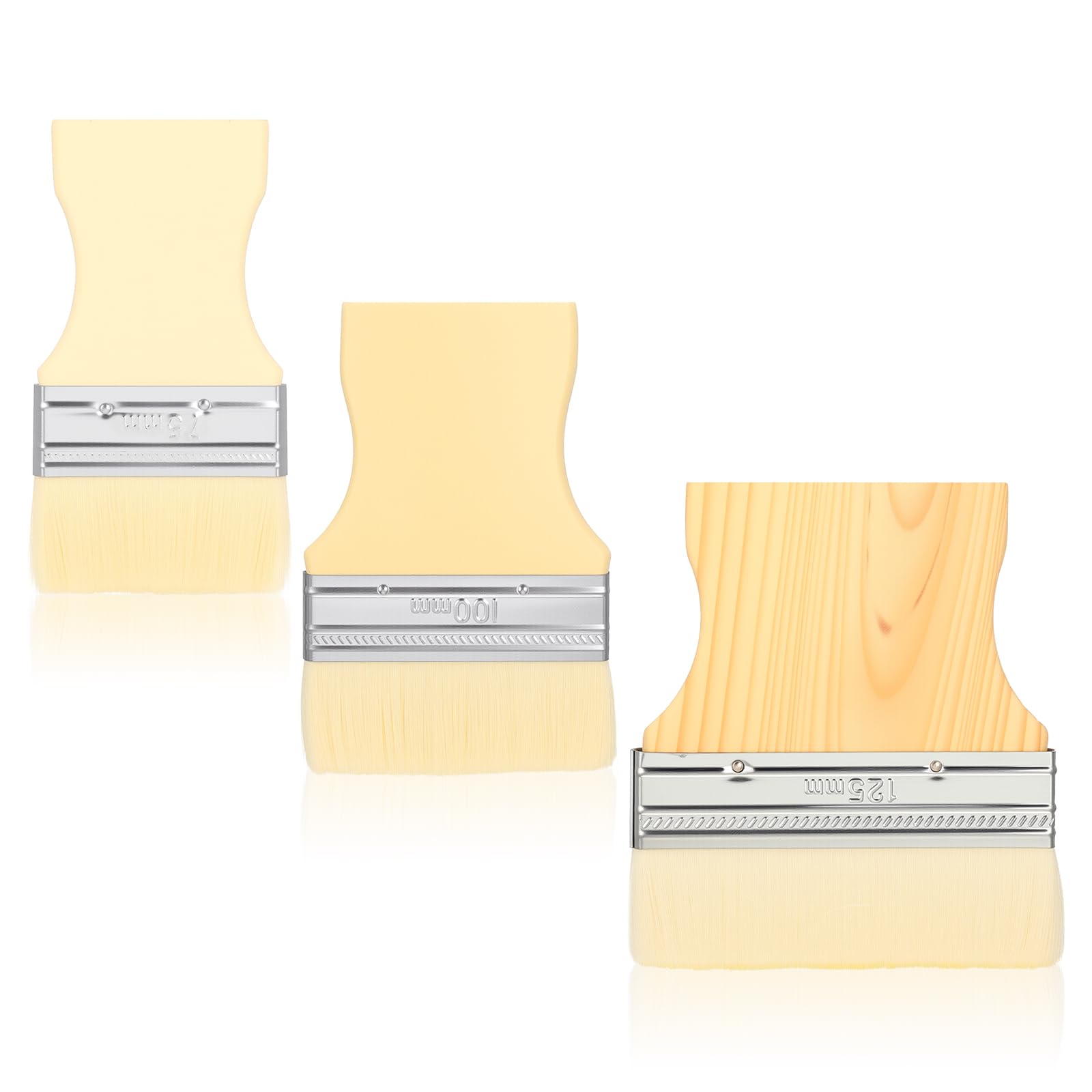 Piriuuo 6 stuks aquarel acryl platte kwasten