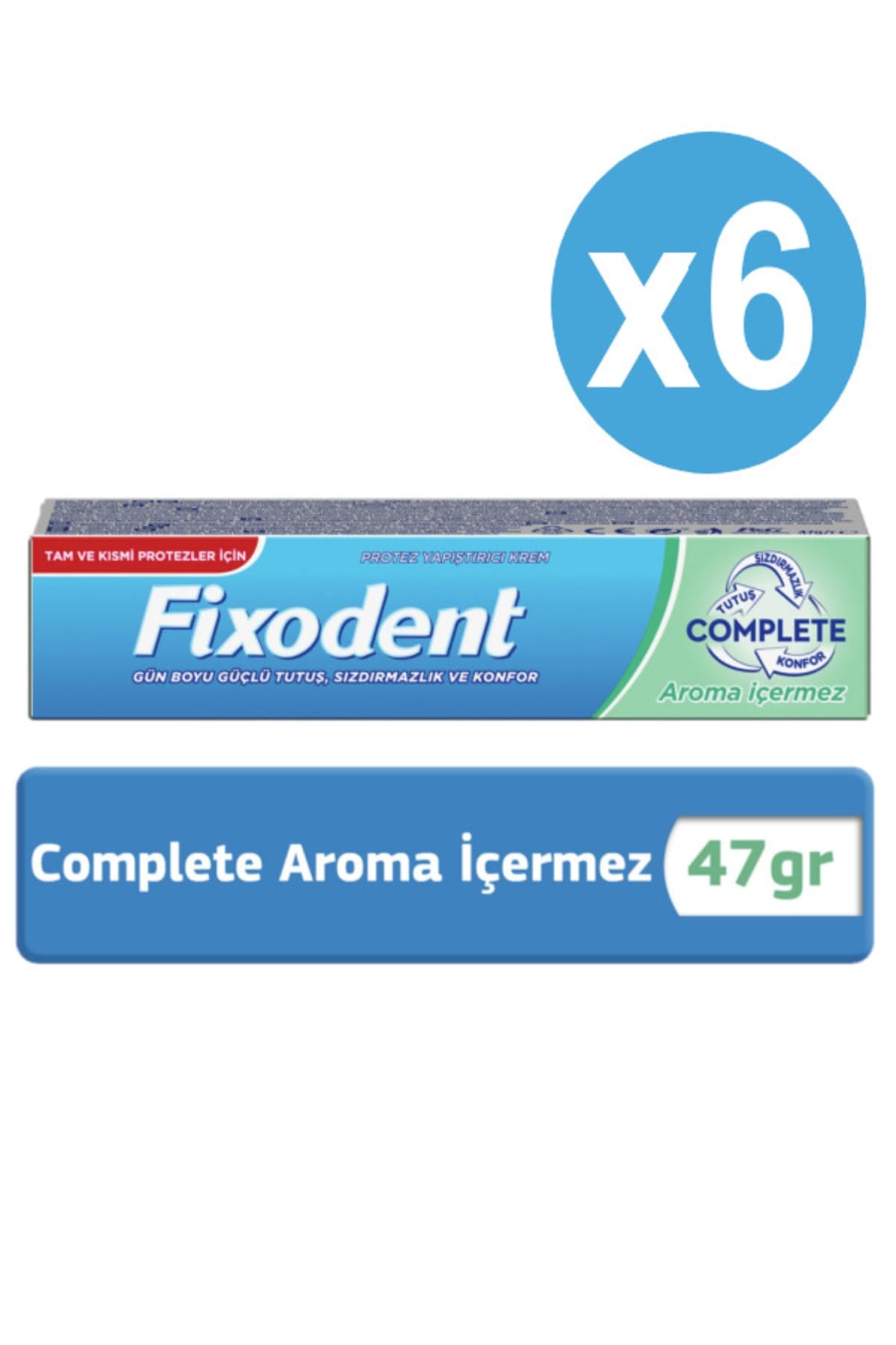 Fixodent Complete Diş Protez Yapıştırıcı Aromasız 47G X5 Adet