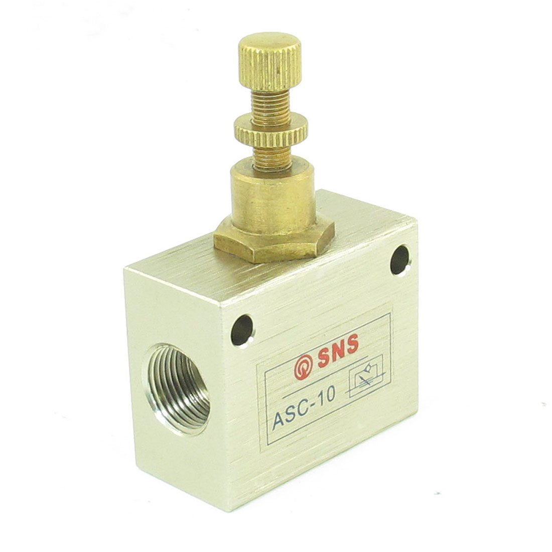 Vanne pneumatique G3/8" ASC-10 robuste en aluminium pour flux linéaire